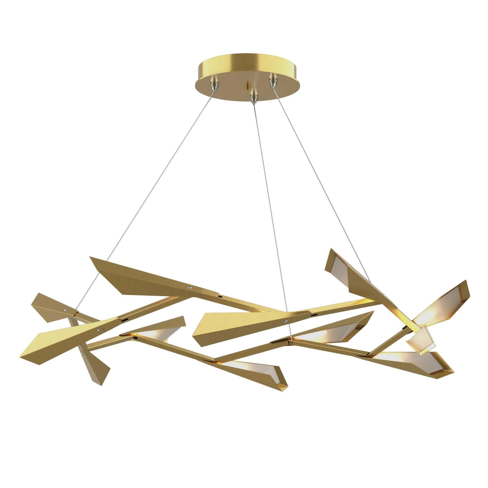 Shown in Modern Brass finish and Modern Brass shade and White accent