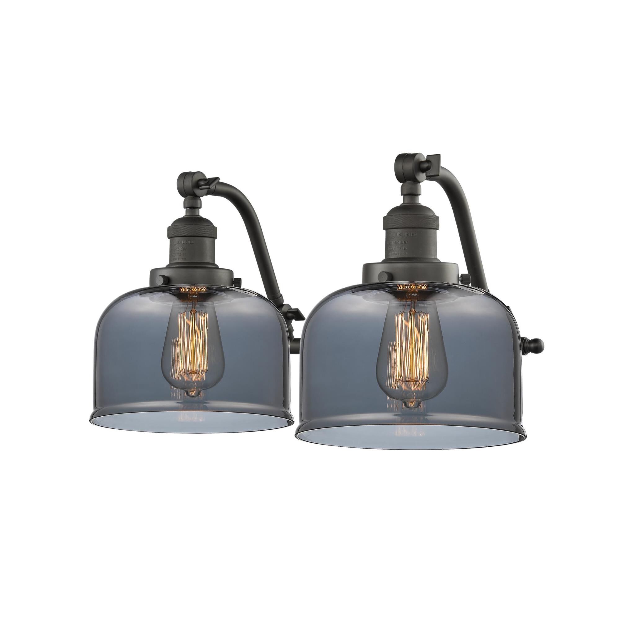 Shown in Oil Rubbed Bronze finish and Plated Smoked glass