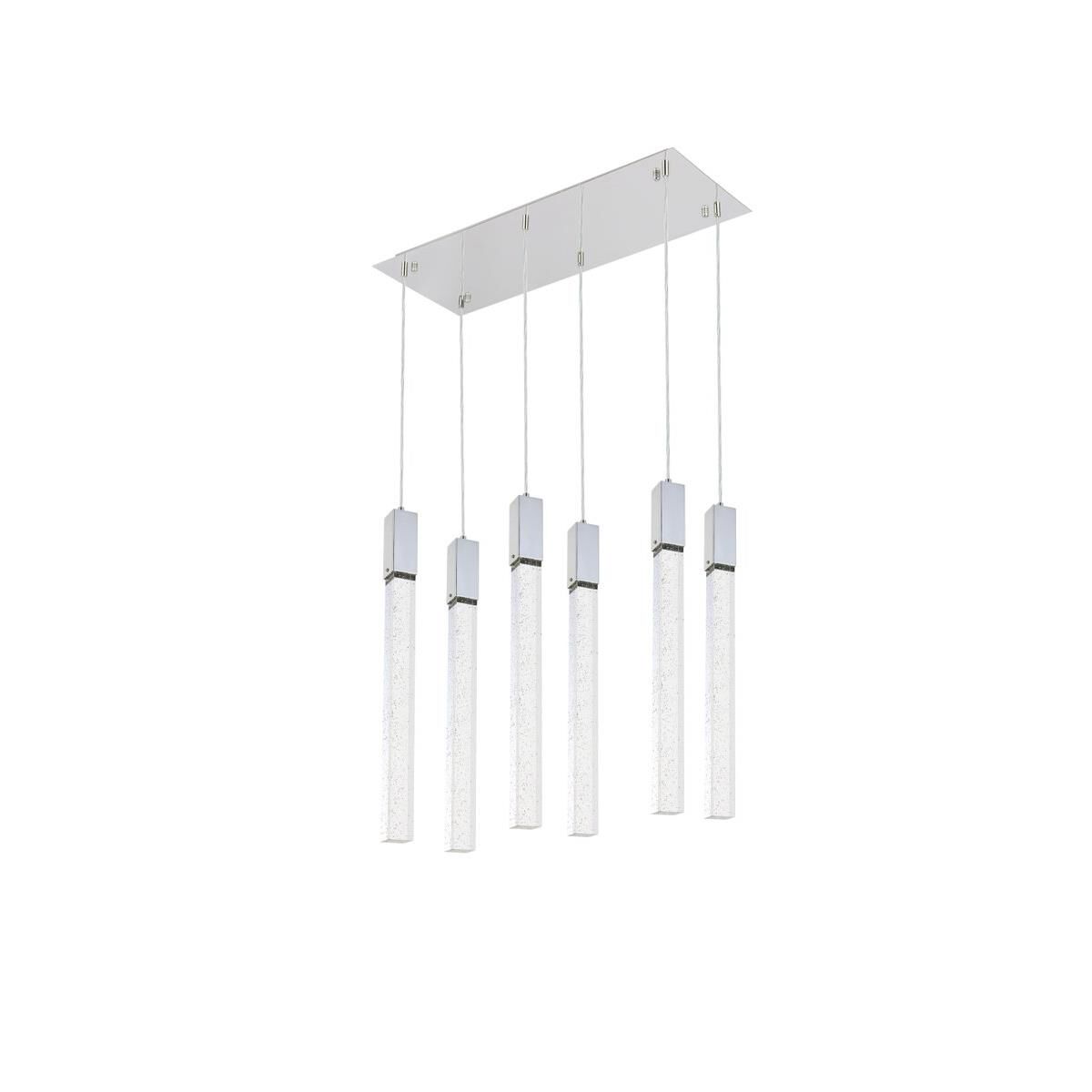Weston 32 Inch 6 Light LED Linear Suspension Light by Elegant Lighting