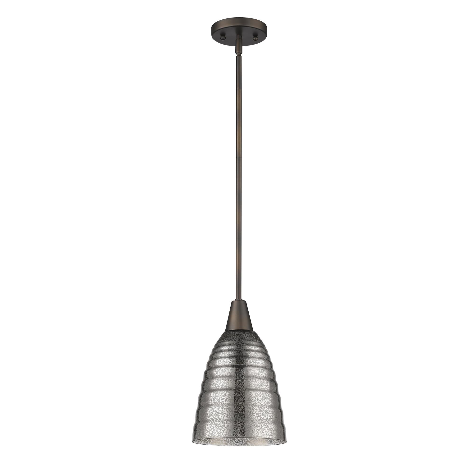 Shown in Oil Rubbed Bronze finish and Mercury glass and Mercury Glass shade