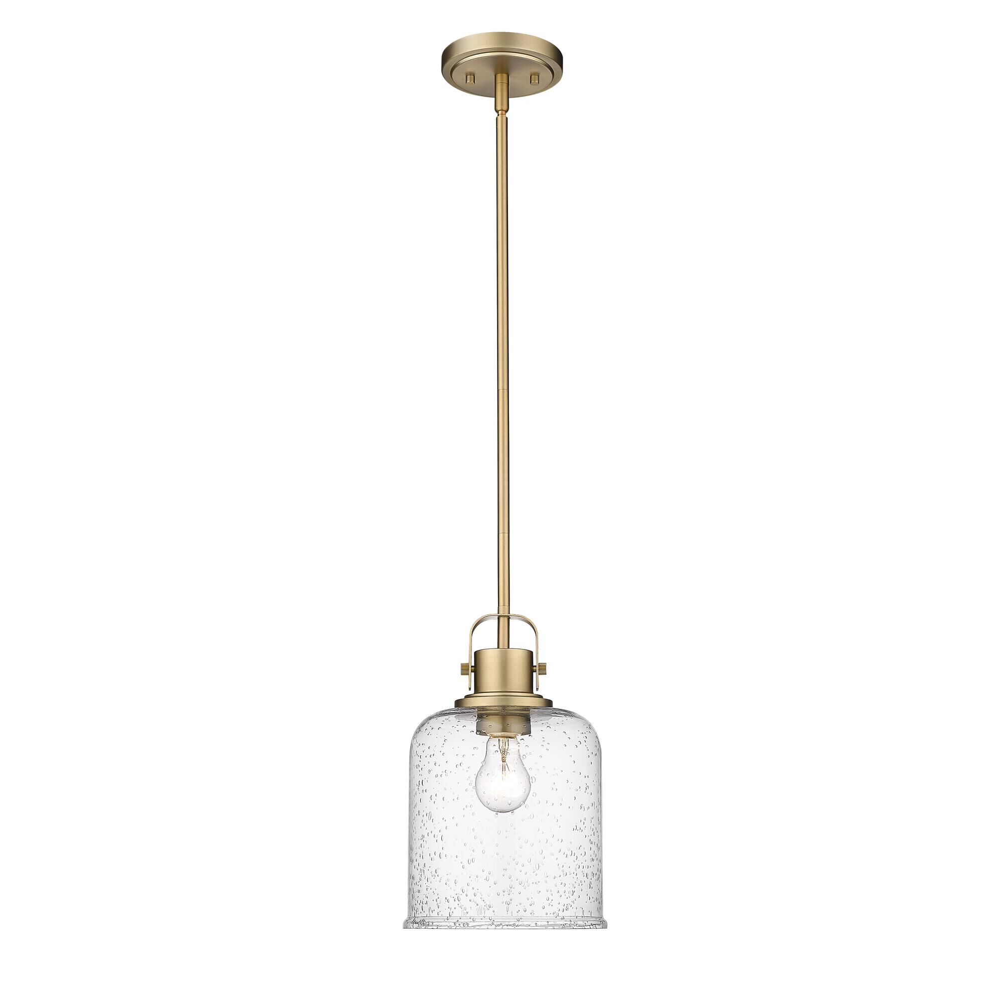 Shown in Heirloom Gold finish and Glass shade