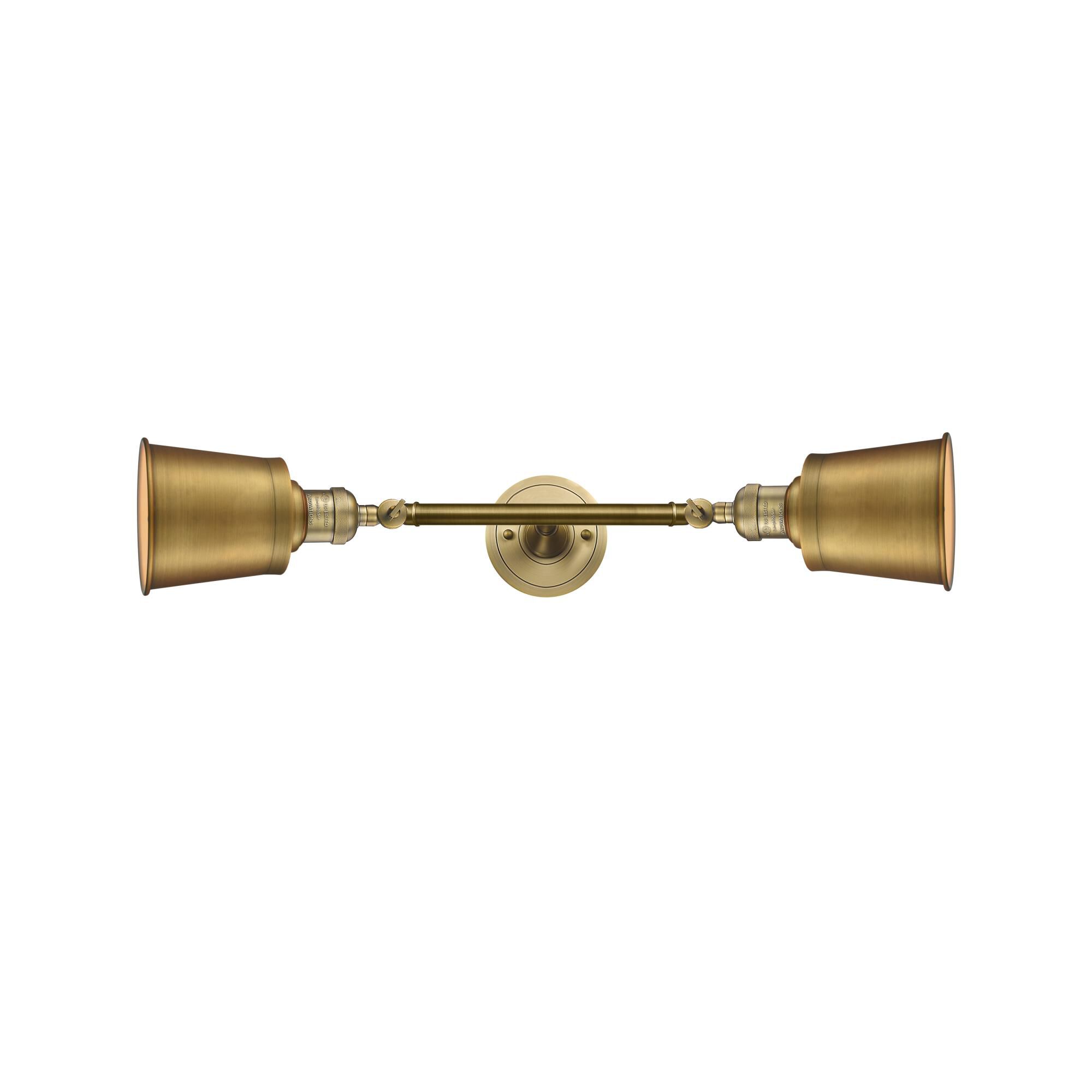 Shown in Brushed Brass finish and Brushed Brass shade