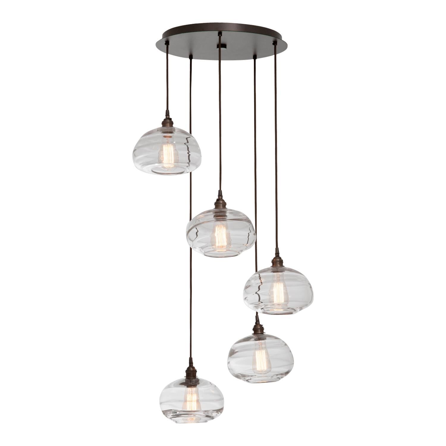 Coppa 22 Inch 5 Light Multi Light Pendant by Hammerton Studio