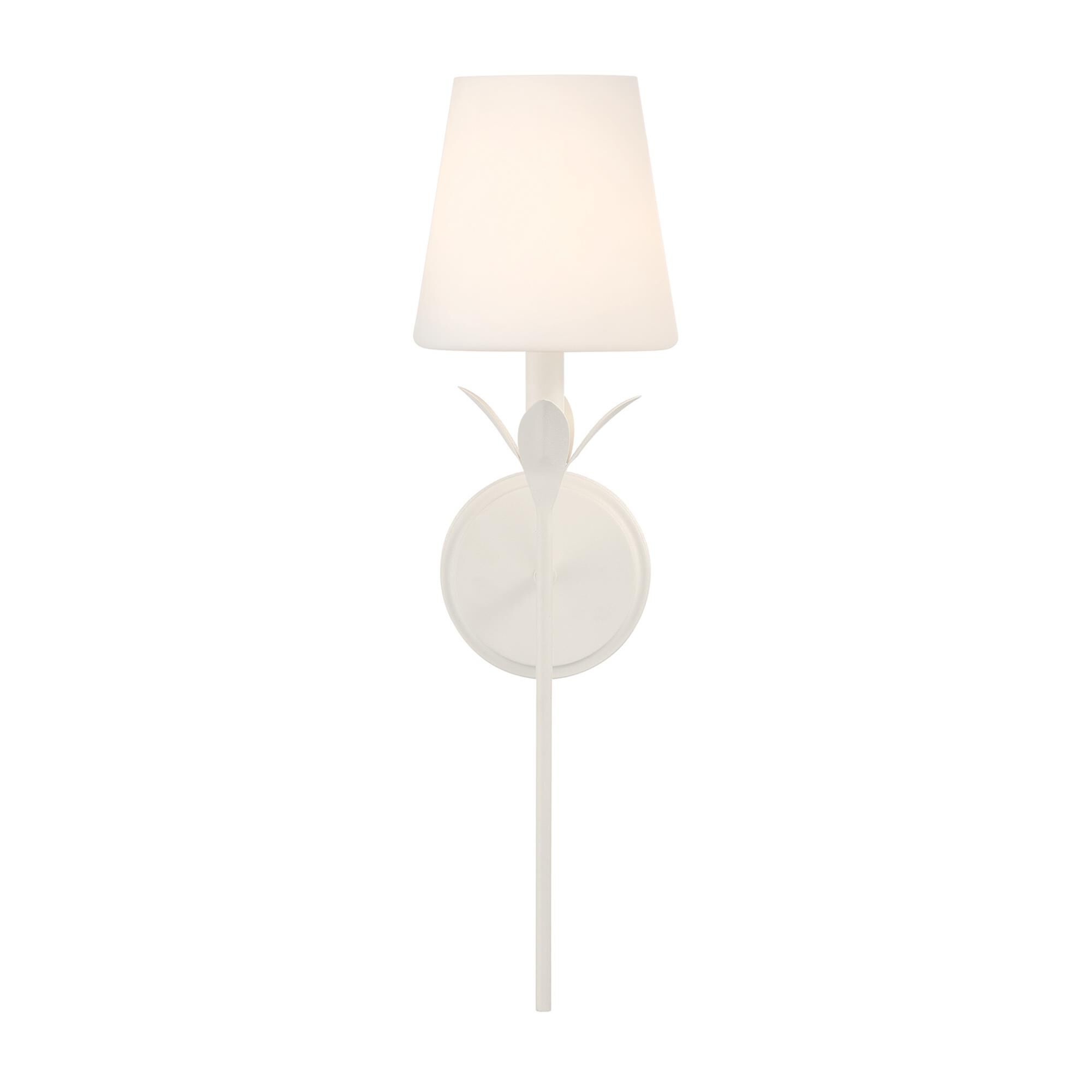 Shown in Matte White finish and Glass shade