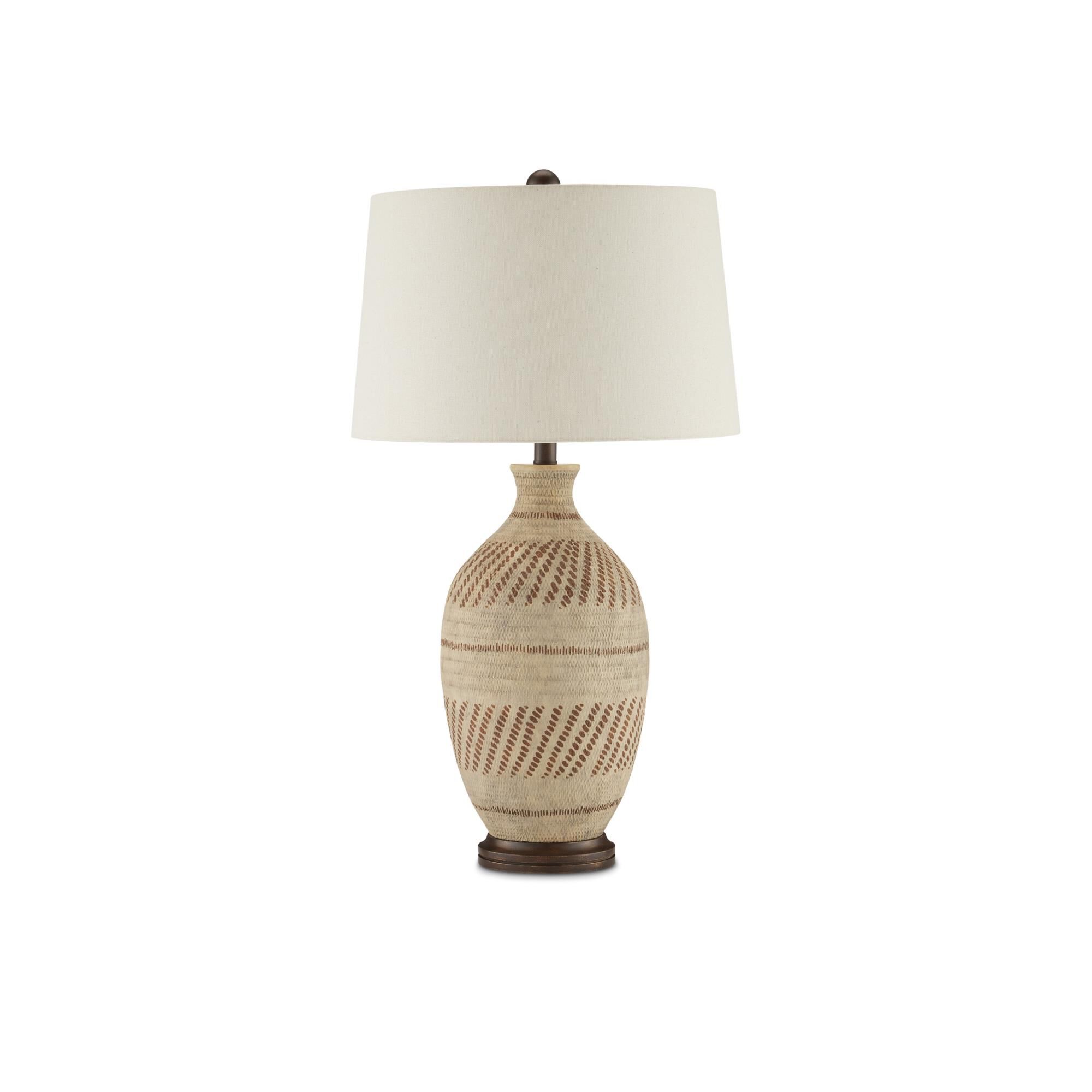 Shown in Tan/Brown/Hand Rubbed Bronze finish and Included shade