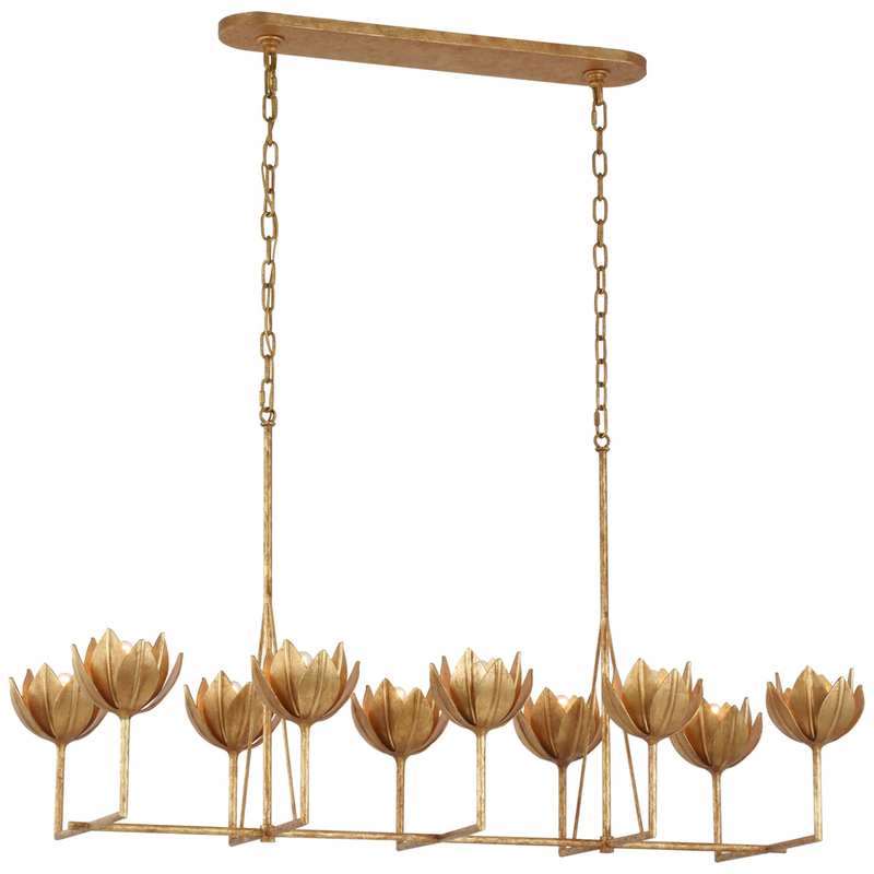 Julie Neill Alberto 21 Inch 10 Light LED Linear Suspension Light by Visual Comfort Signature Collection