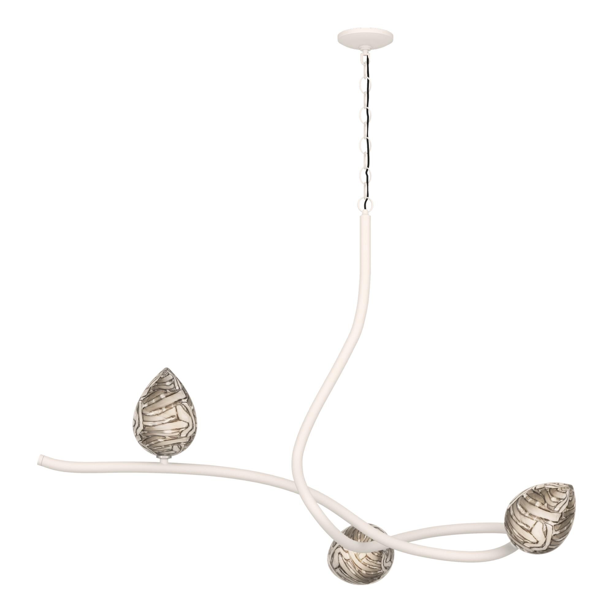 Shown in White finish and Grey With Black Swirl glass