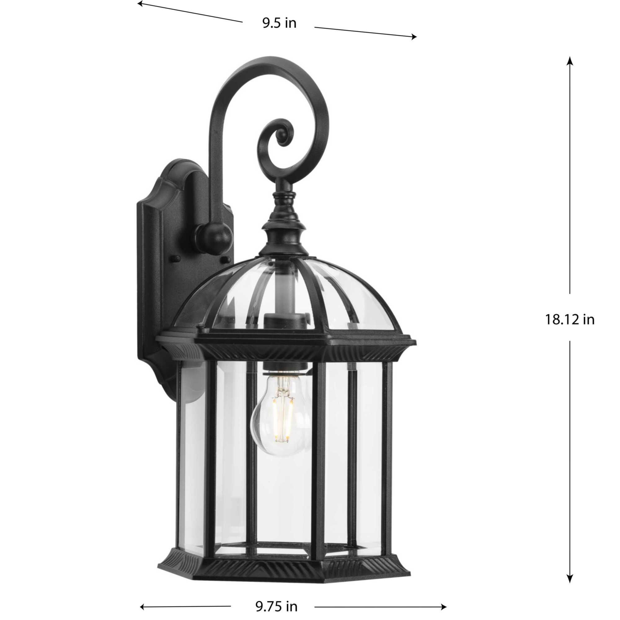 Shown in Textured Black finish and Clear glass