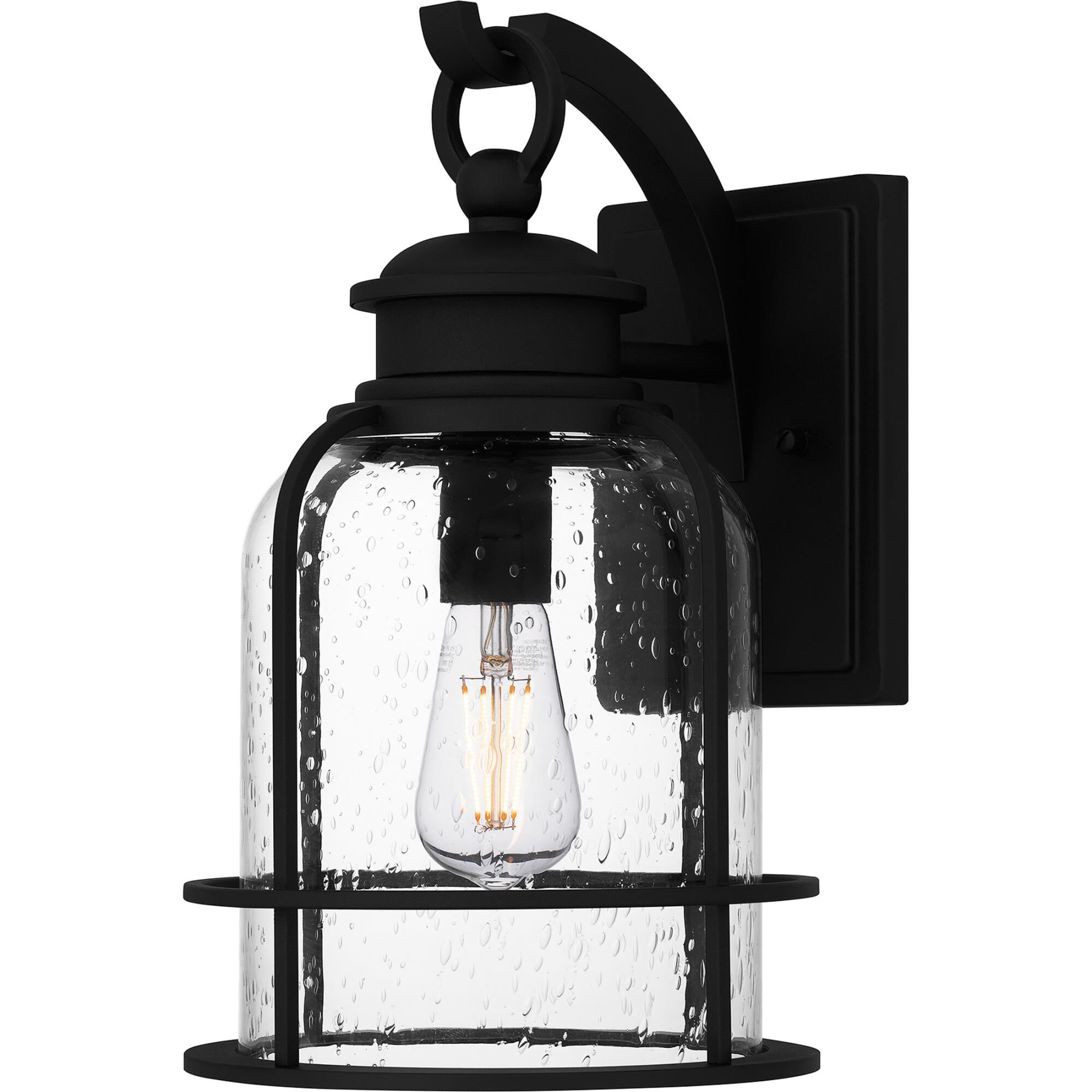 Shown in Earth Black finish and Clear Seedy glass and Clear Seedy Glass shade