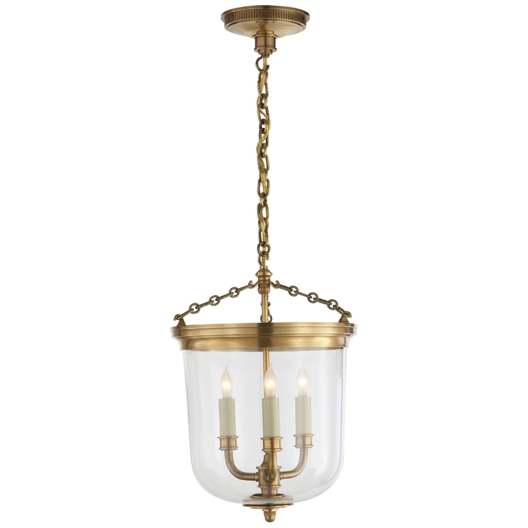 Shown in Hand-Rubbed Antique Brass finish and Natural Paper shade
