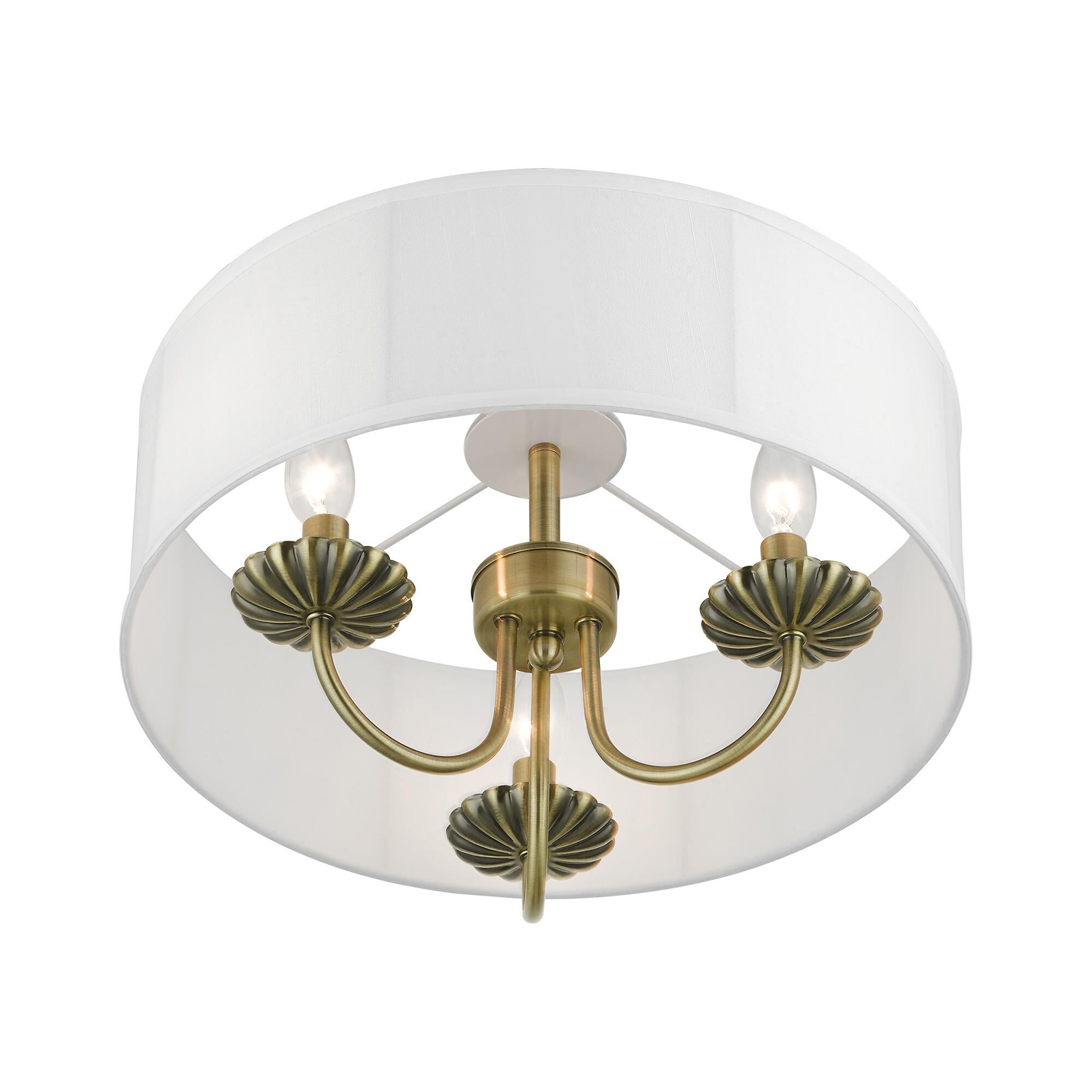 Brookdale 3 Light Semi Flush Mount by Livex Lighting
