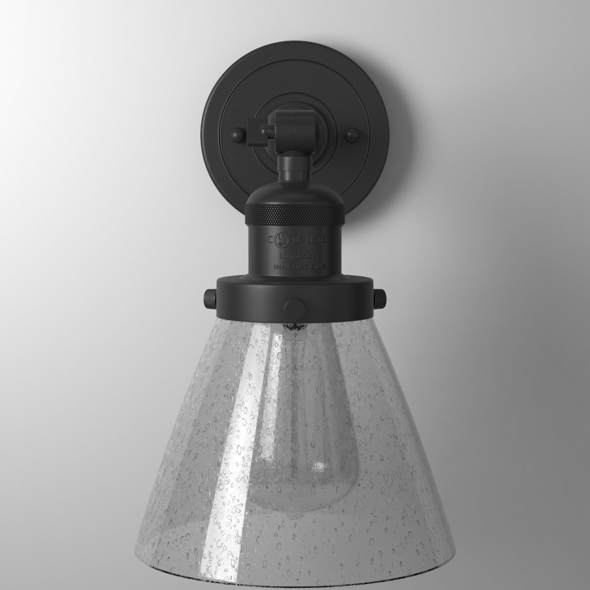 Shown in Oil Rubbed Bronze finish and Seedy glass