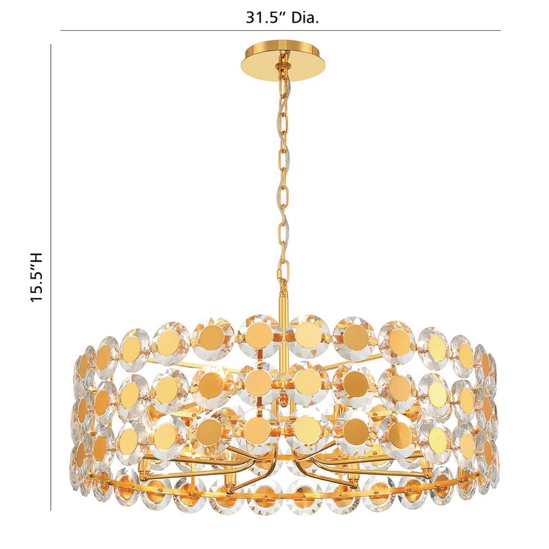 Perrene Large Pendant by Eurofase Lighting