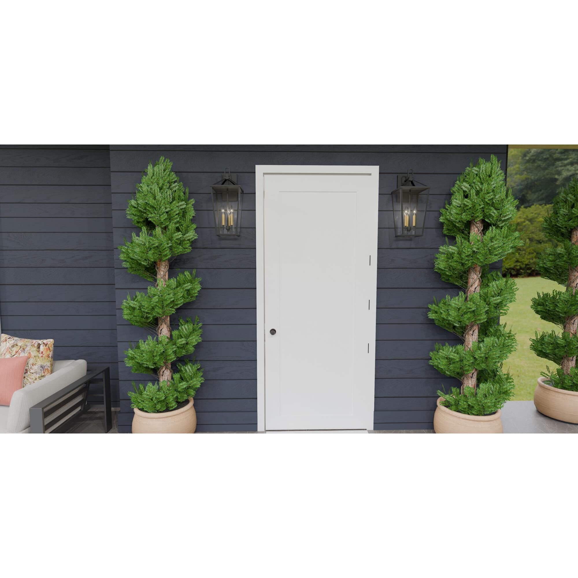 Hull 9.5 Inch 3 Light Outdoor Wall Light by Quoizel