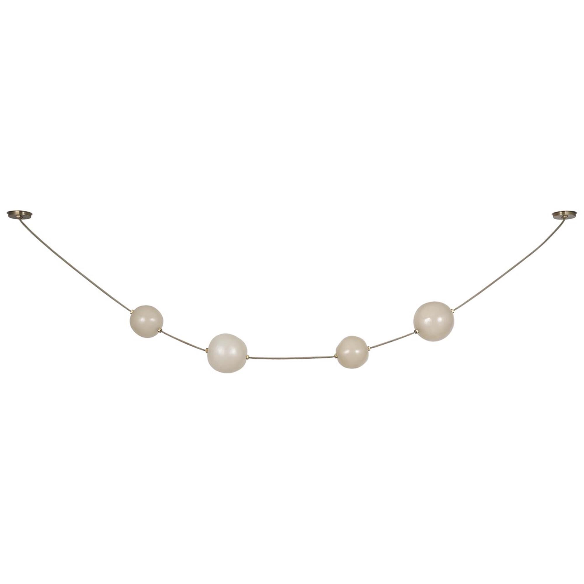 Shown in Ash Suede And Mottled Brass finish and Fizzy Nude glass