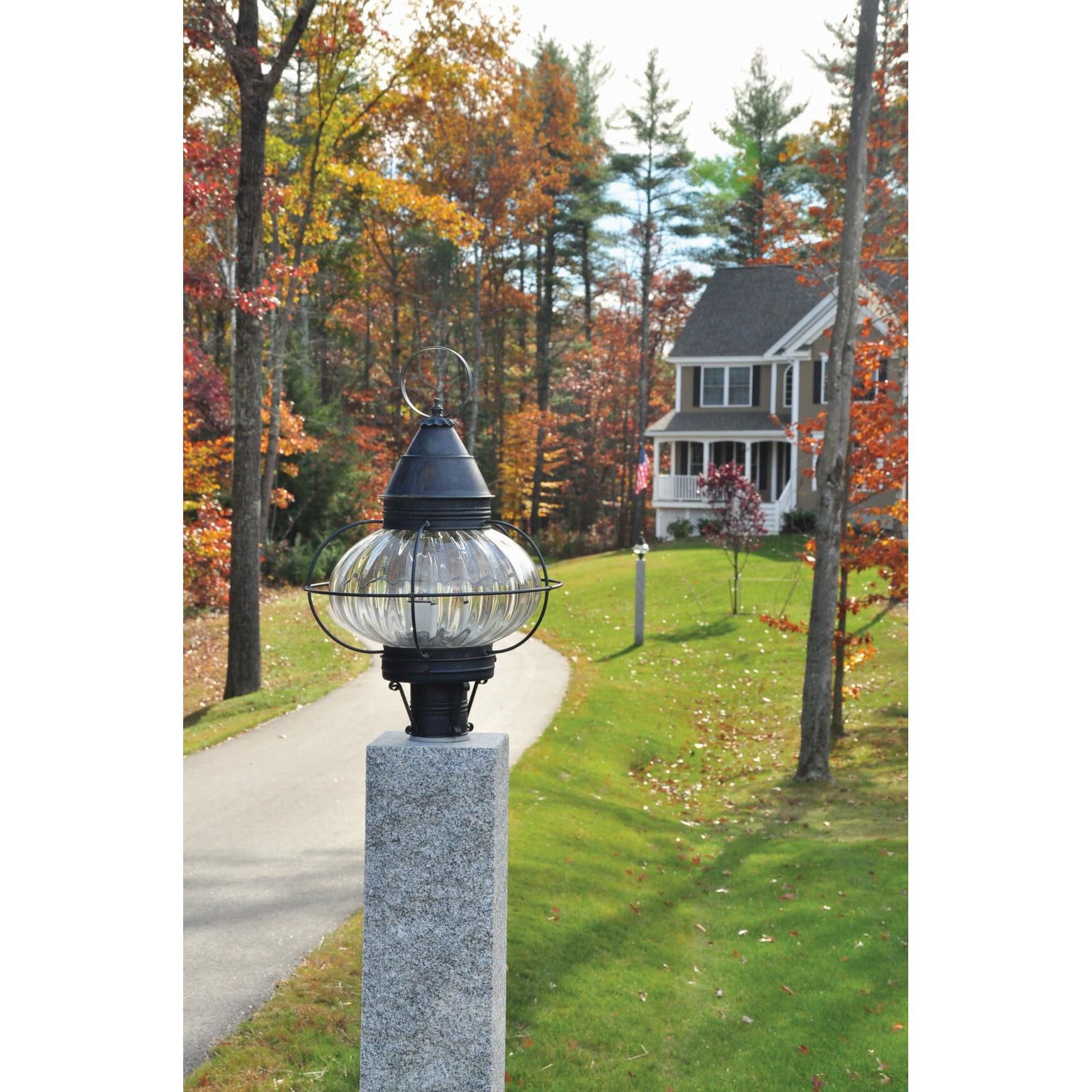 Onion 22 Inch Tall 3 Light Outdoor Post Lamp Capitol Lighting