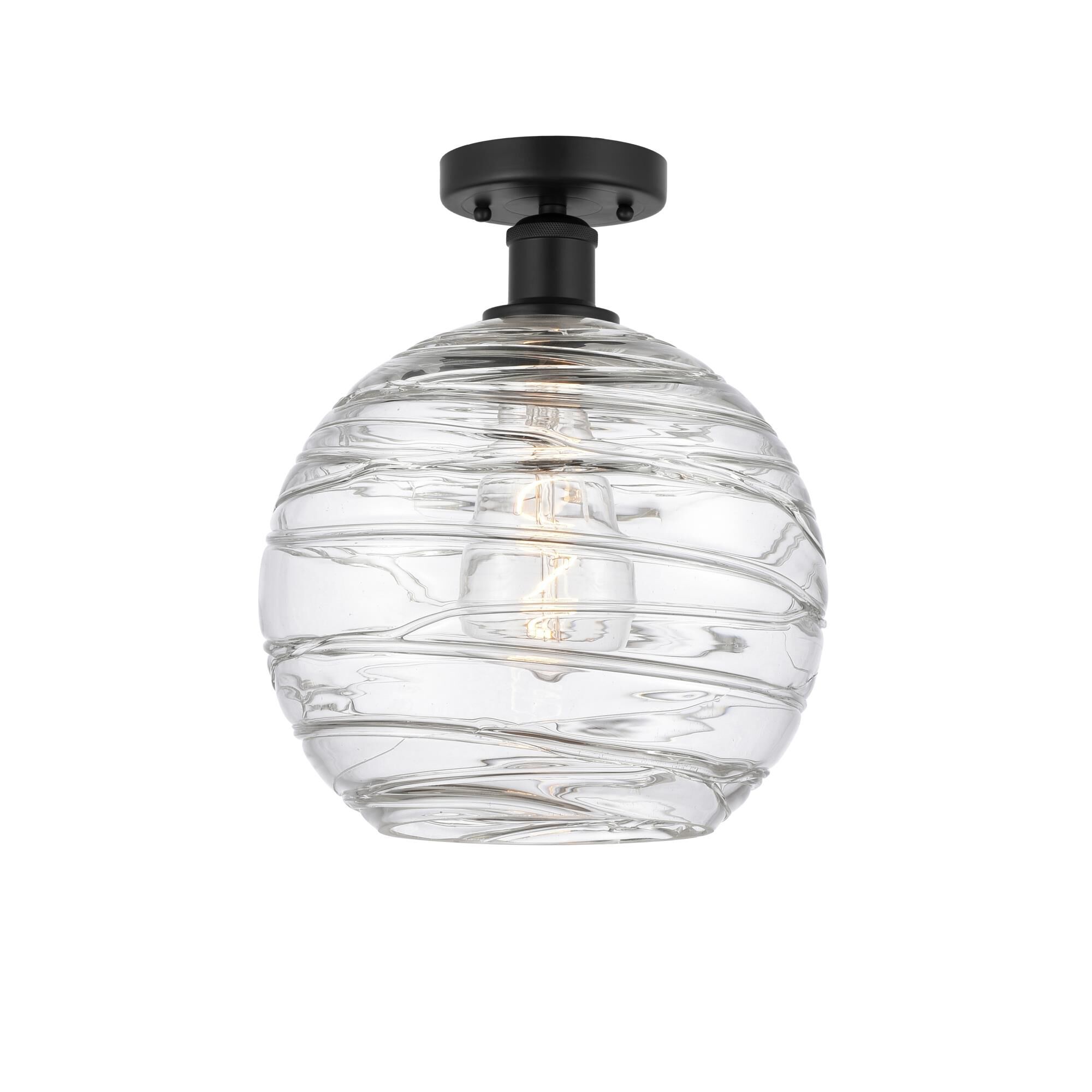Bruno Marashlian Athens Deco Swirl 10 Inch 1 Light Semi Flush Mount by Innovations Lighting