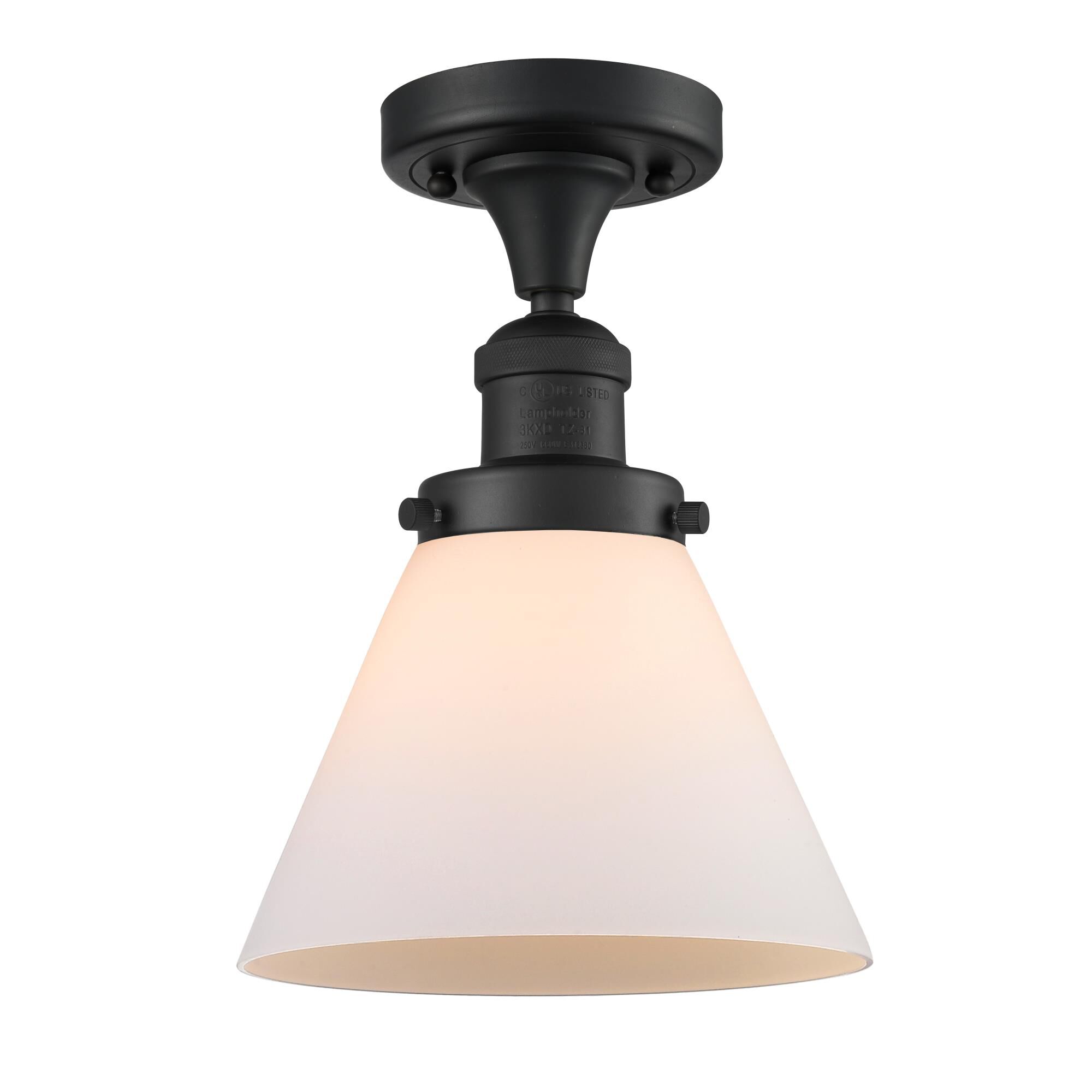 Bruno Marashlian Large Cone 7 Inch 1 Light Semi Flush Mount by Innovations Lighting