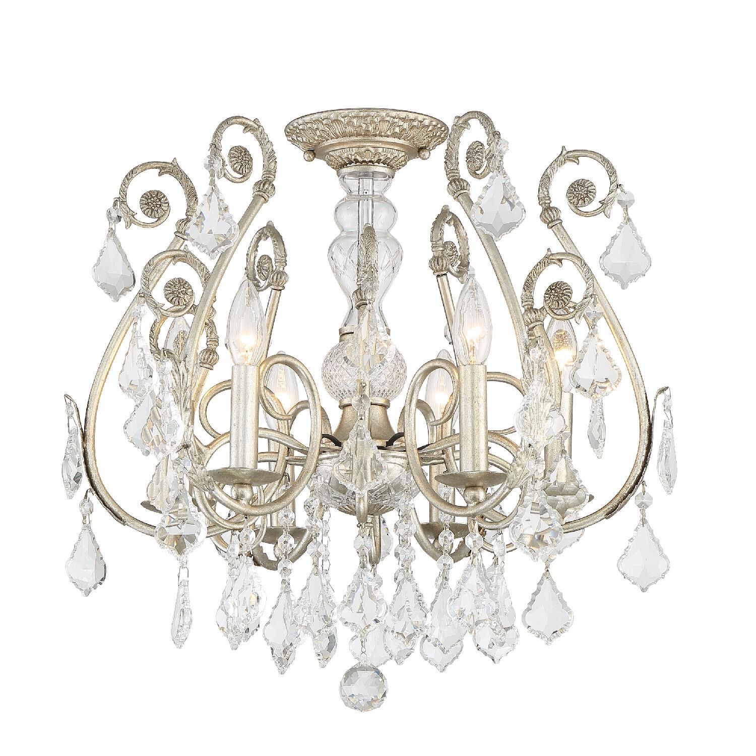 Regis 20 Inch 6 Light Semi Flush Mount by Crystorama