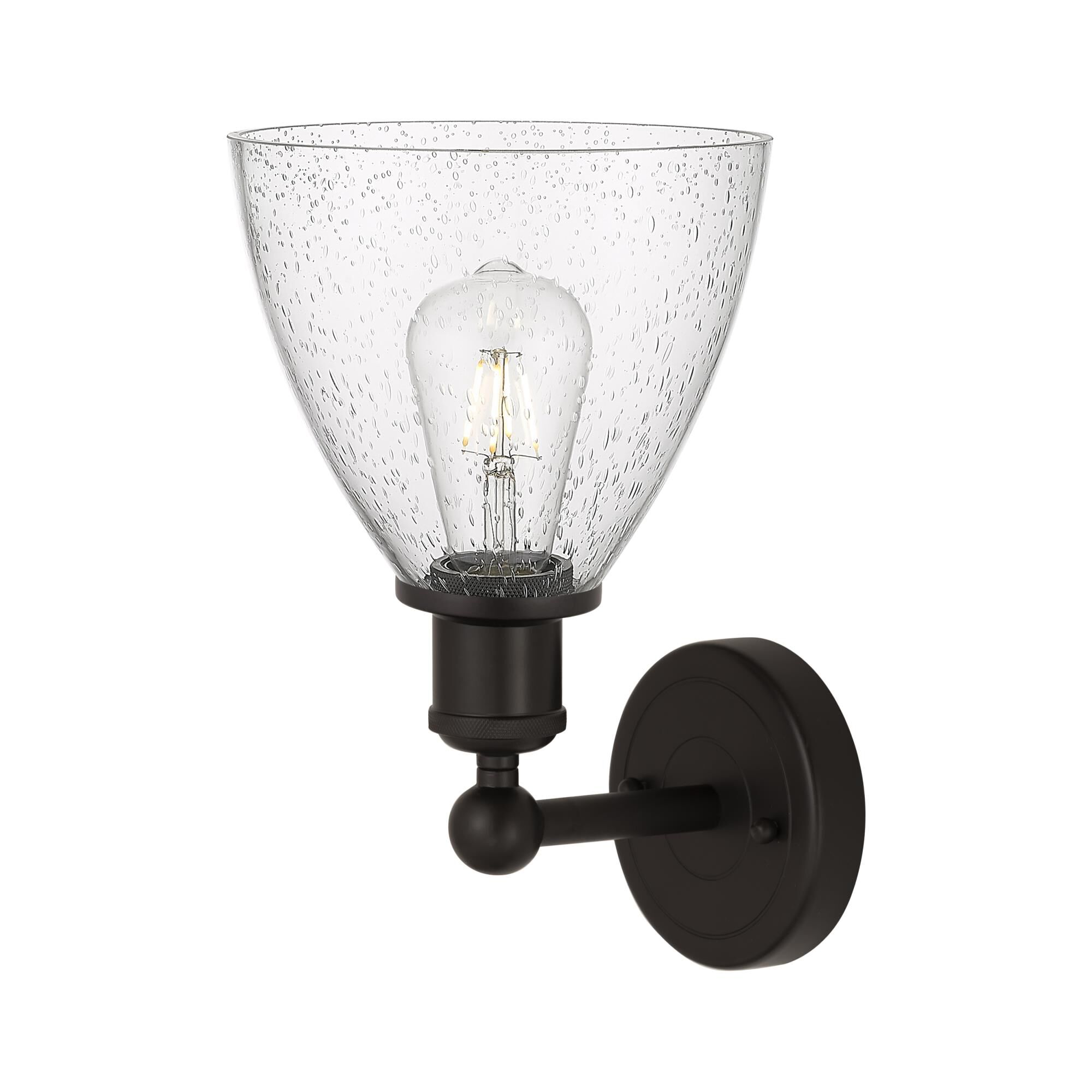 Shown in Oil Rubbed Bronze  finish and Seedy glass