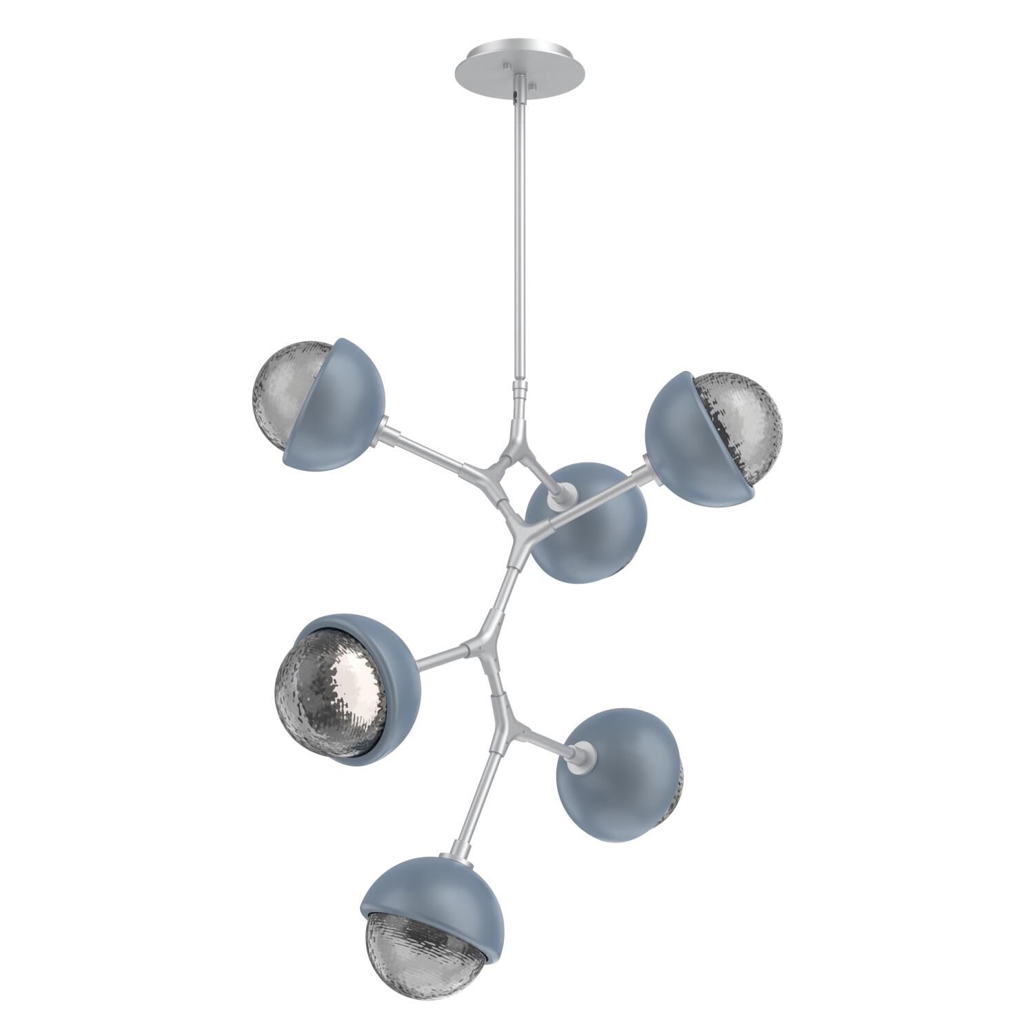 Shown in Classic Silver finish and Smoke glass and Poppy Blue accent