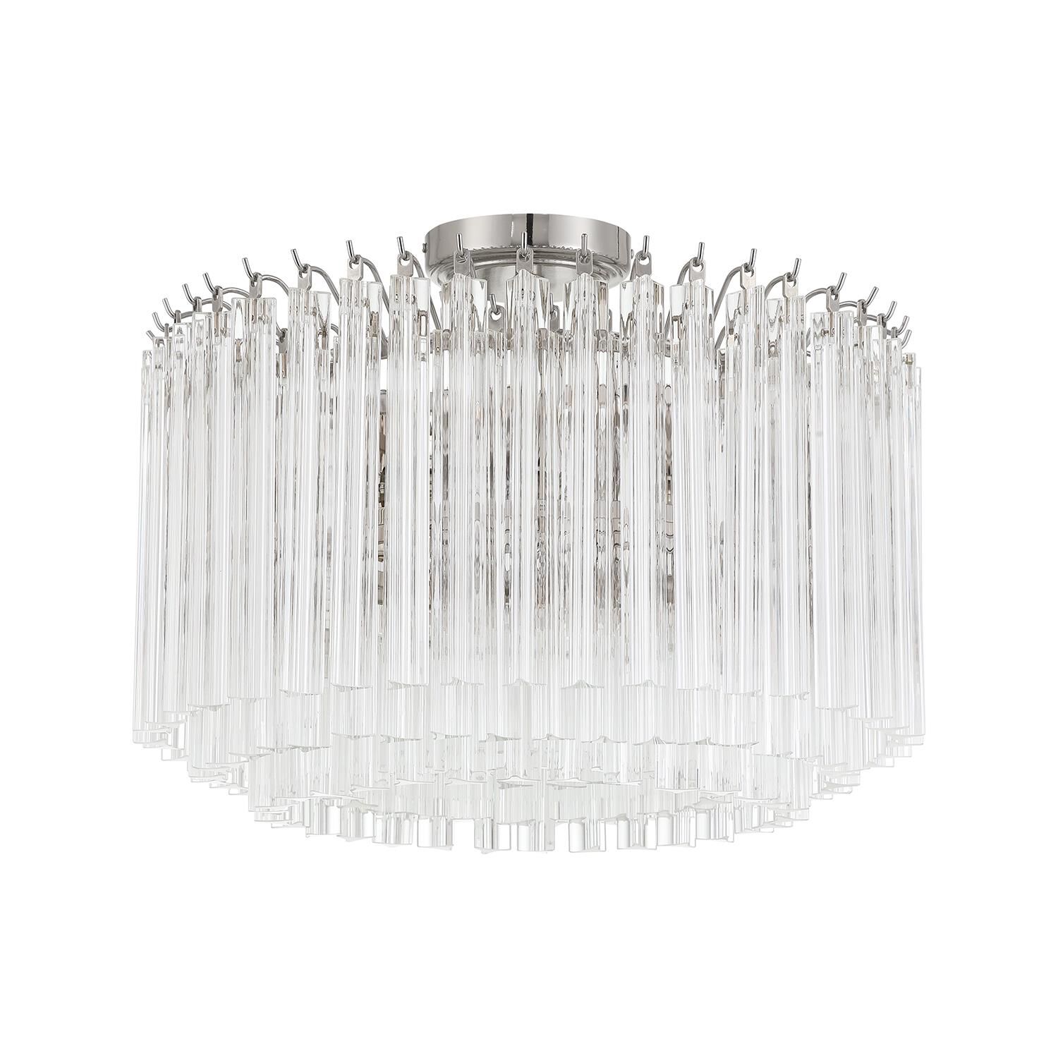 Lofton 18 Inch Semi Flush Mount by Crystorama