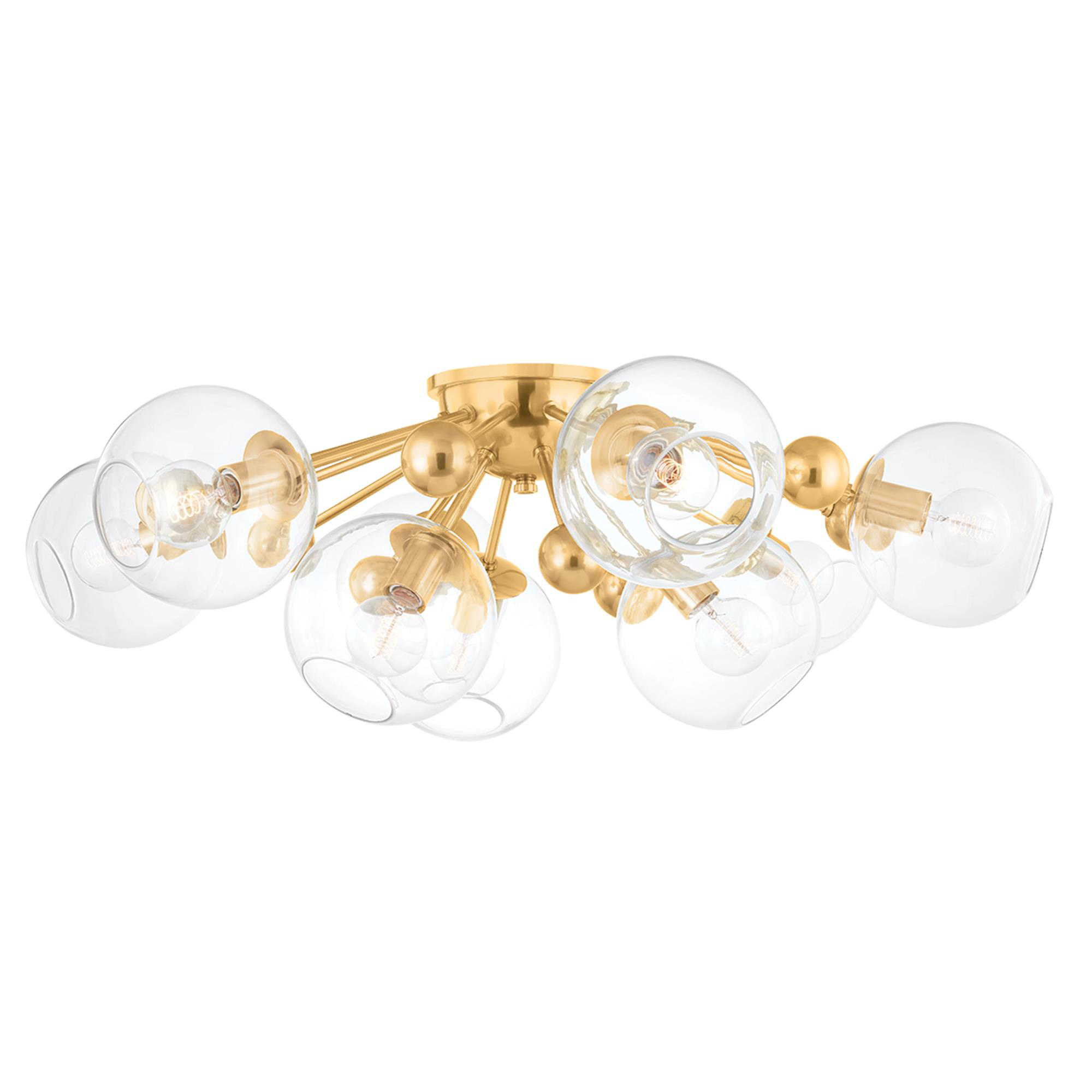 Abbott 42 Inch 9 Light Semi Flush Mount,