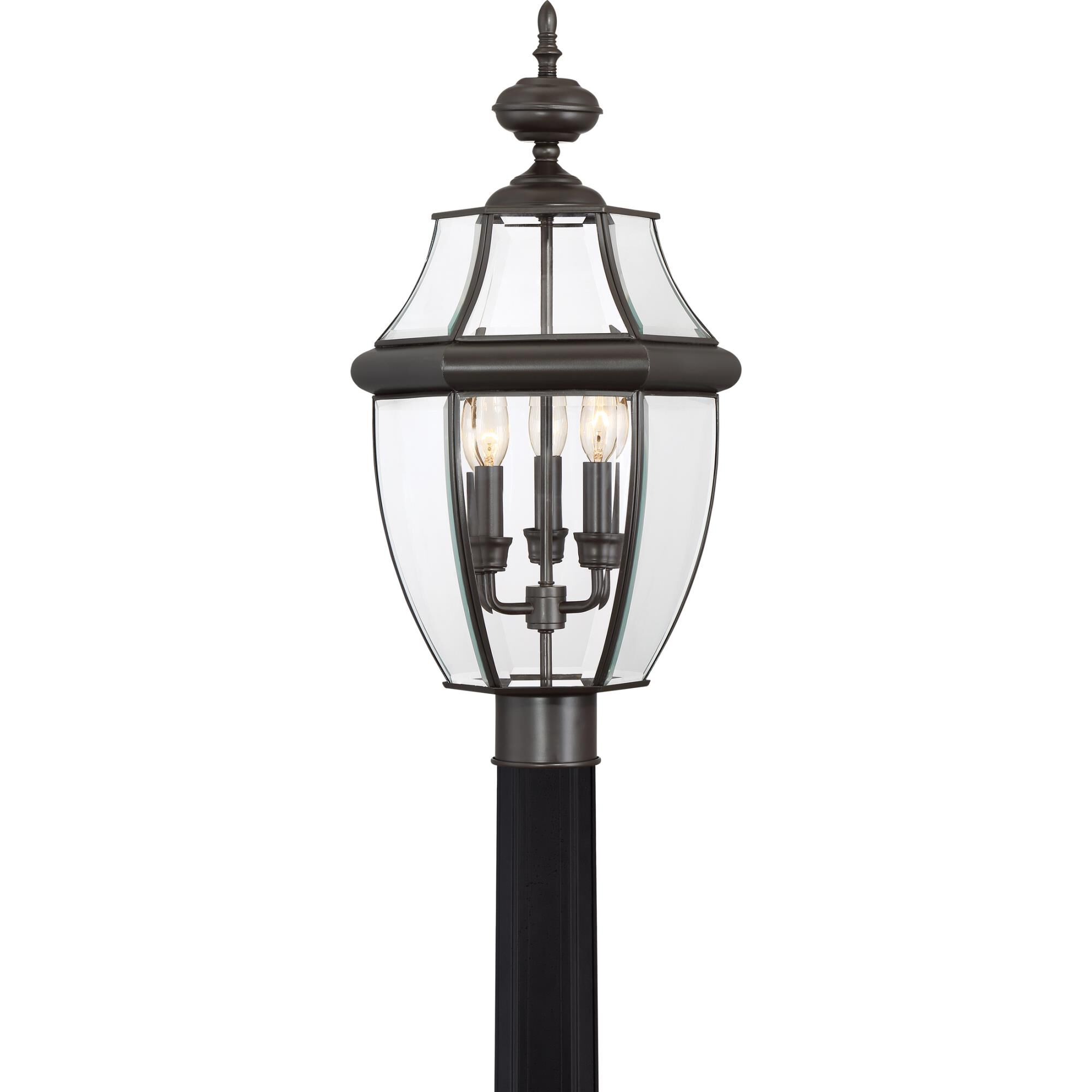 Newbury 23 Inch Tall 3 Light Outdoor Post Lamp by Quoizel
