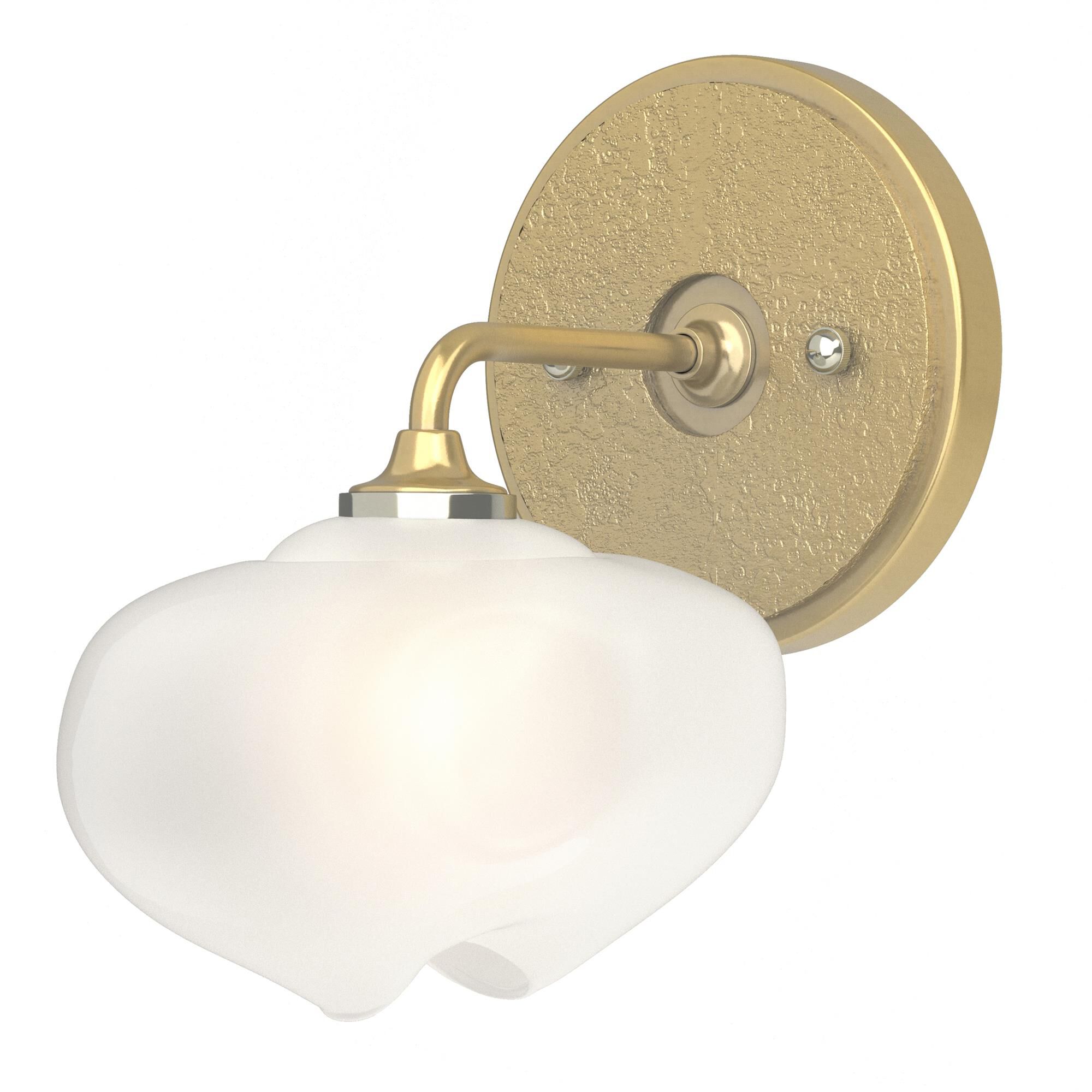 Shown in Modern Brass finish and Frosted glass and Modern Brass (86) accent