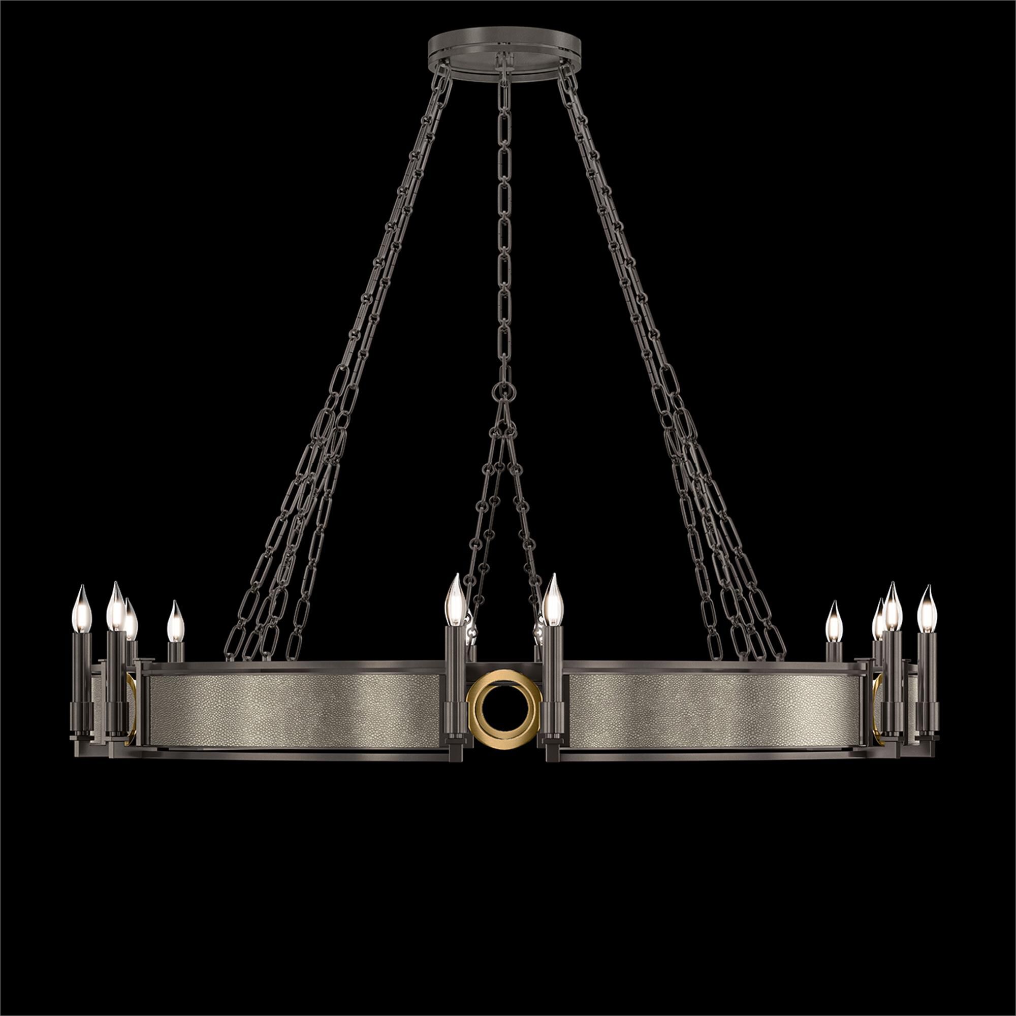 Shown in Midnight Steel and Brass  finish and Coco accent