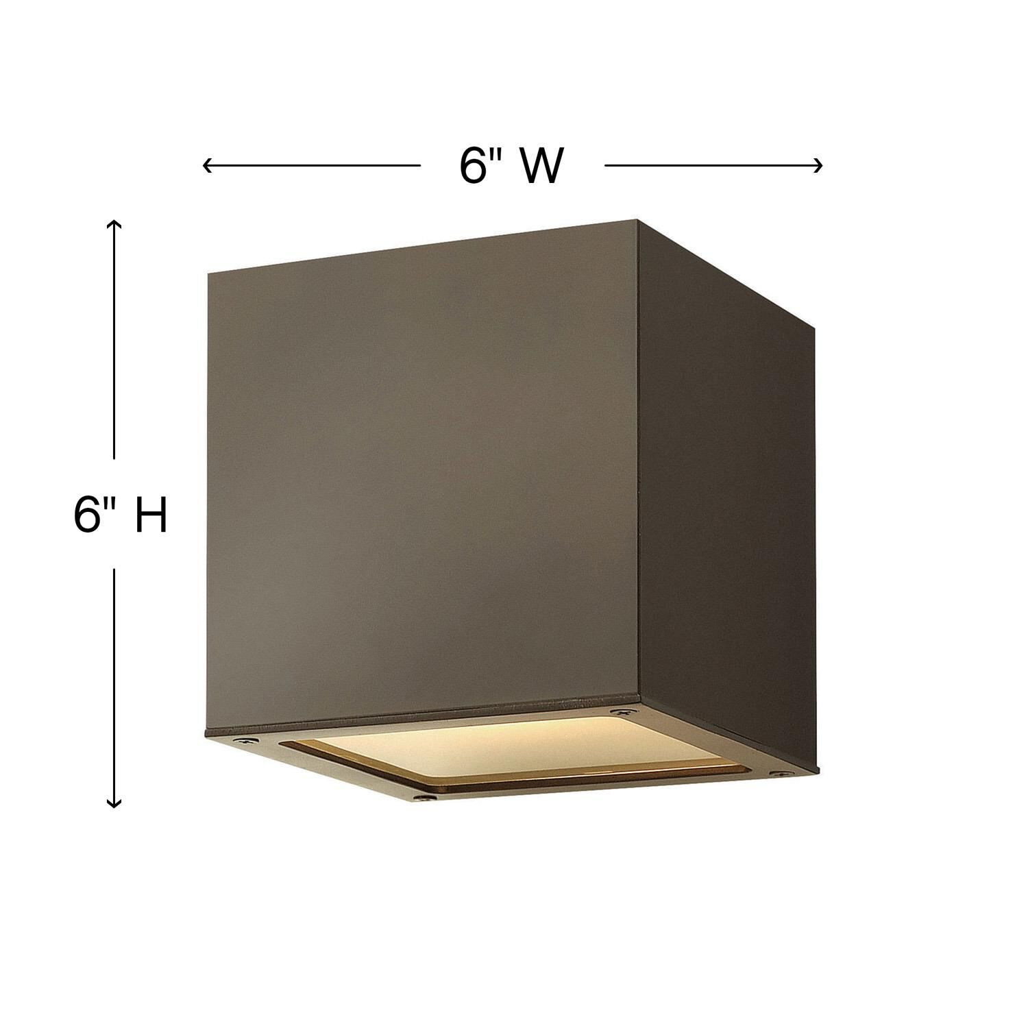 Kube 6 Inch Tall 2 Light LED Outdoor Wall Light by Hinkley Lighting