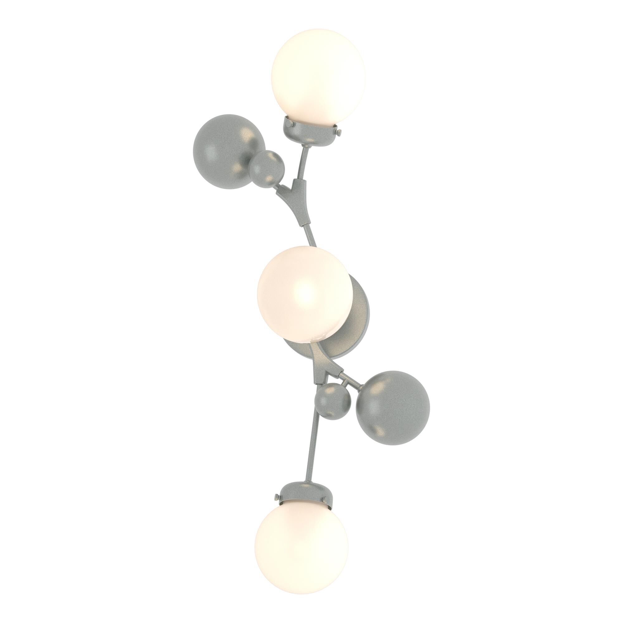 Shown in Vintage Platinum finish and Opal  glass
