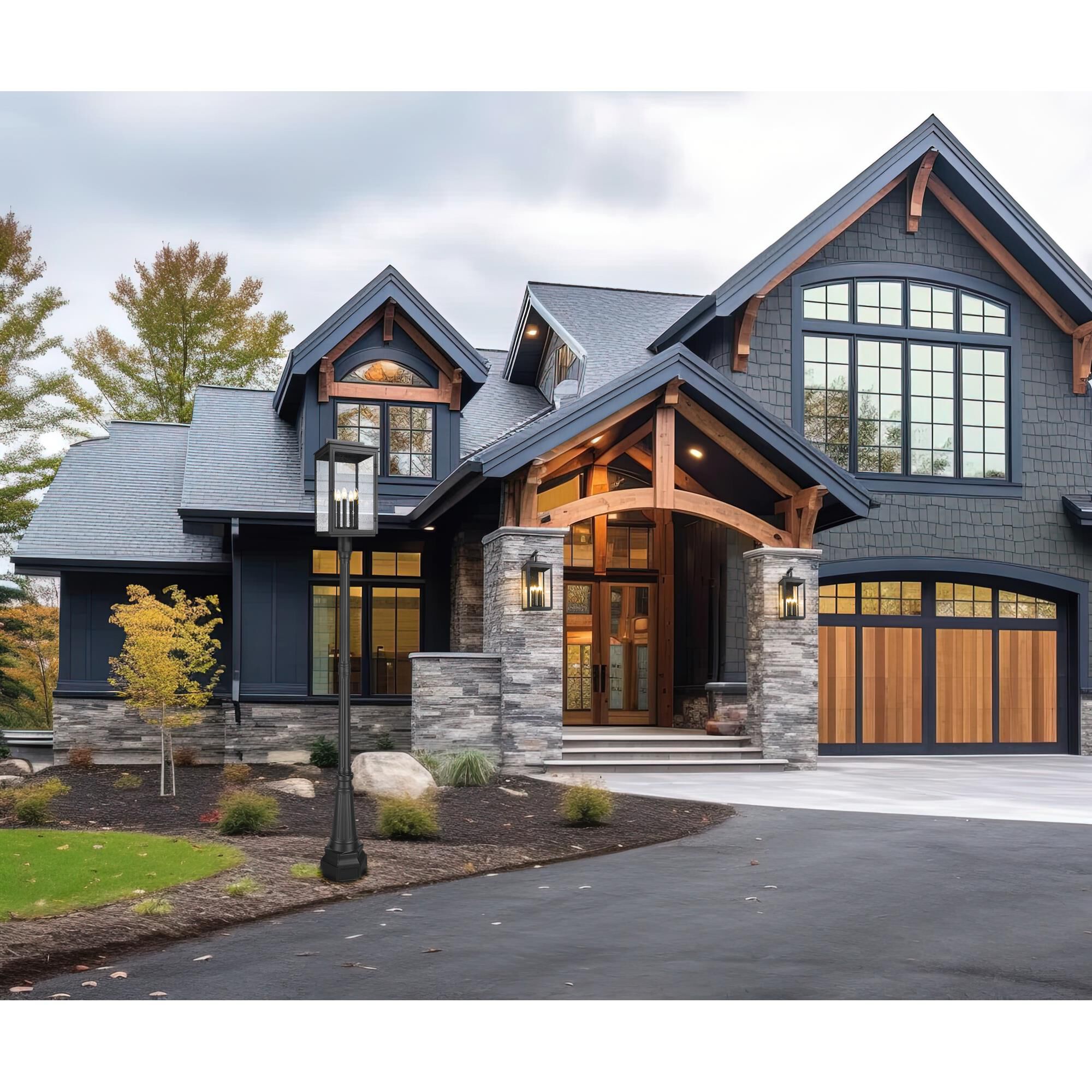 Shown in Sand Black finish and Clear Seedy glass and Clear Seedy shade