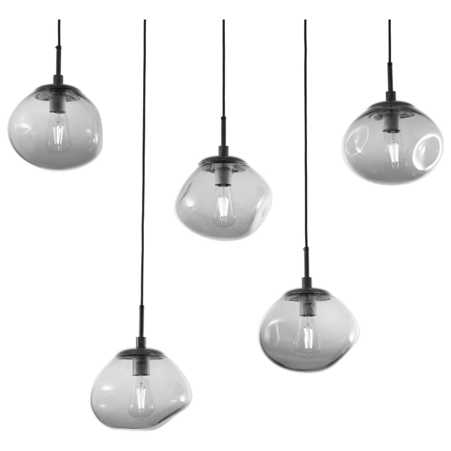 Shown in Matte Black finish and Blown Smoke glass