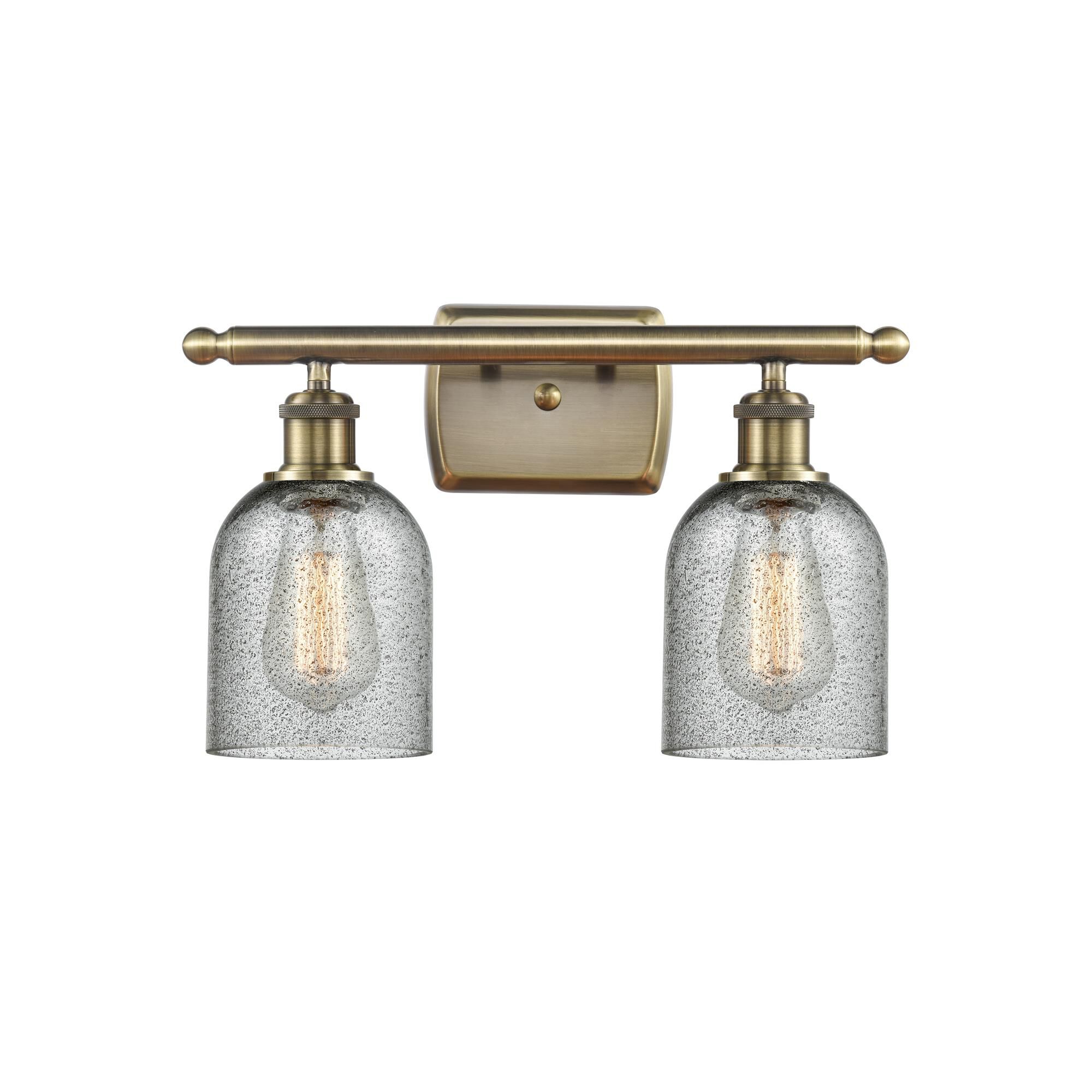 Shown in Antique Brass finish and Bell glass and Glass shade and Polished Chrome accent