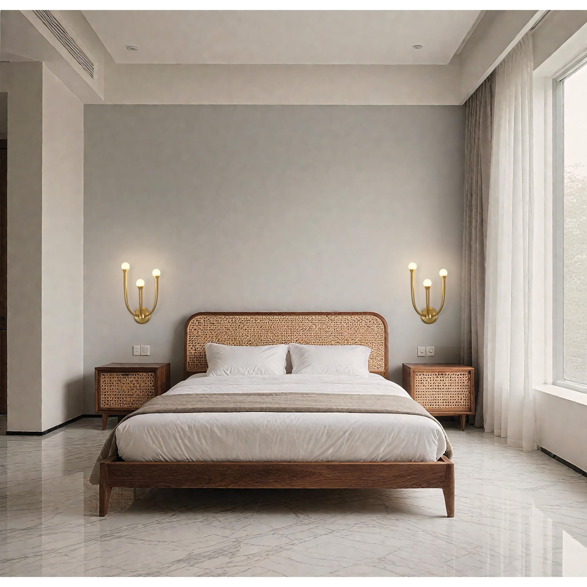 Shown in Brass finish and Opal glass