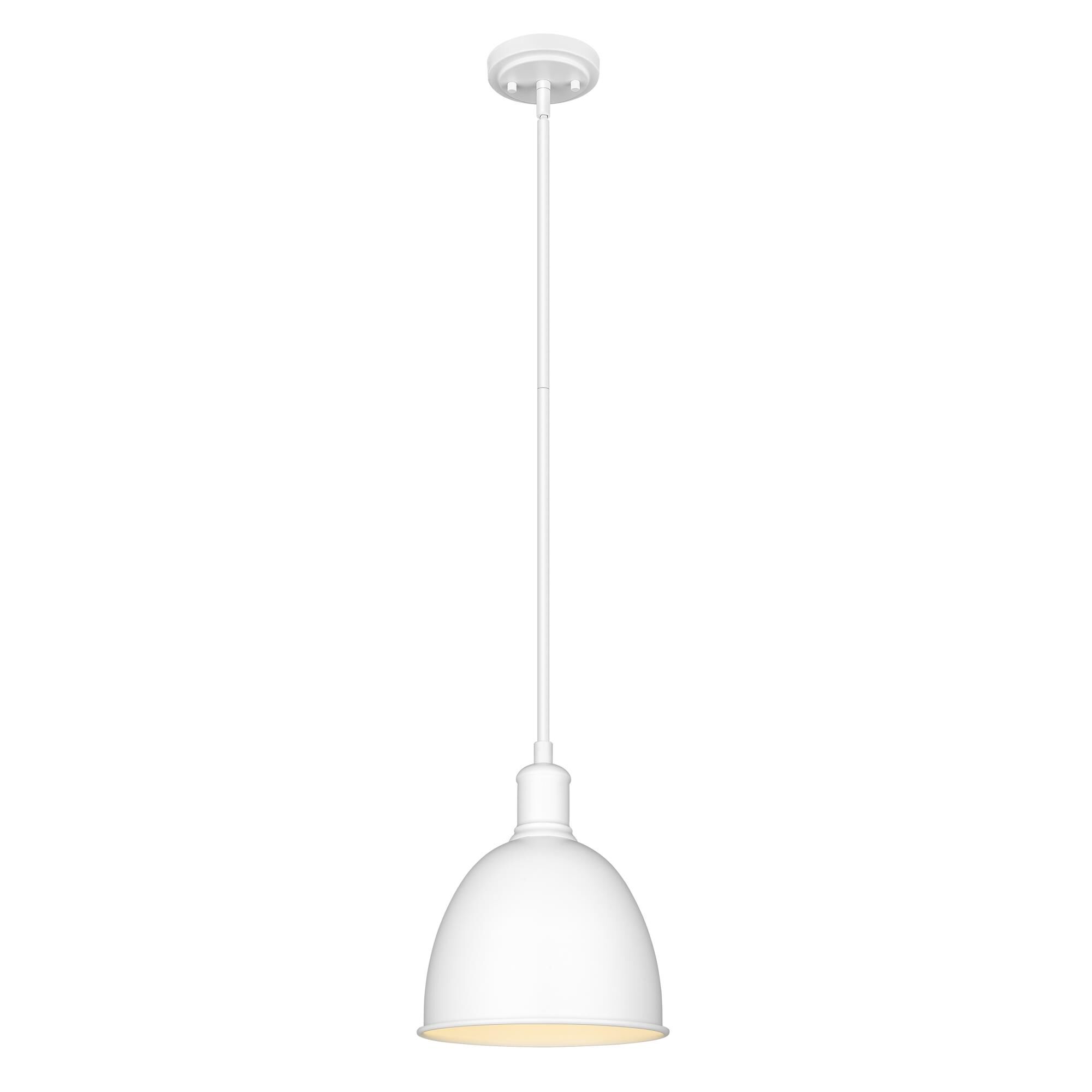 Shown in Satin White finish and Satin White shade