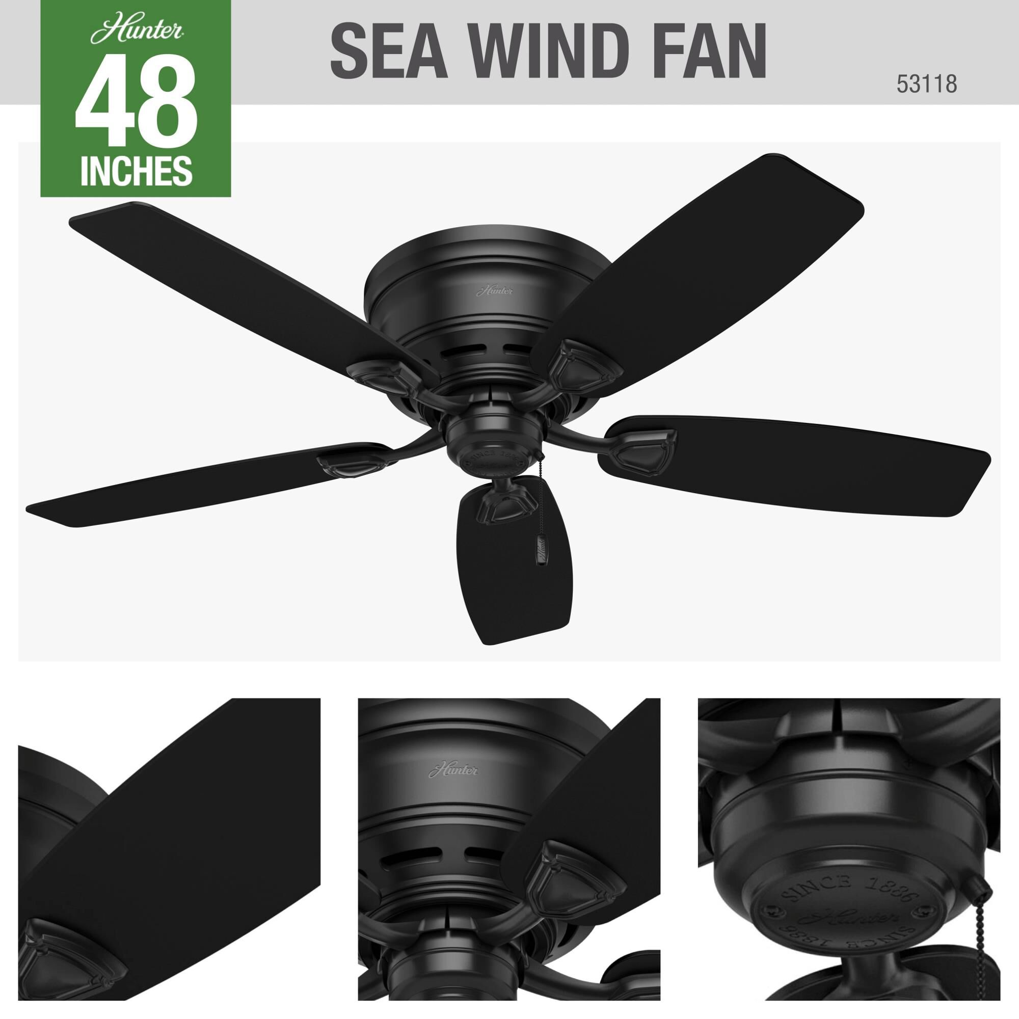 Sea Wind 48 Inch Flush Mount Fan by Hunter Fan