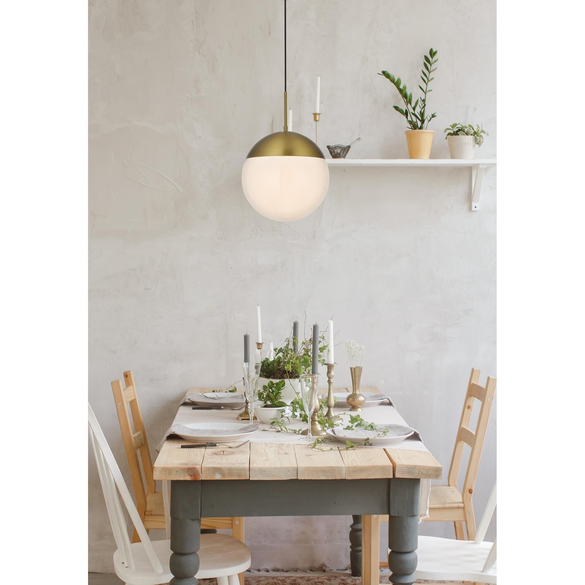 Shown in Satin Gold And Frosted White finish