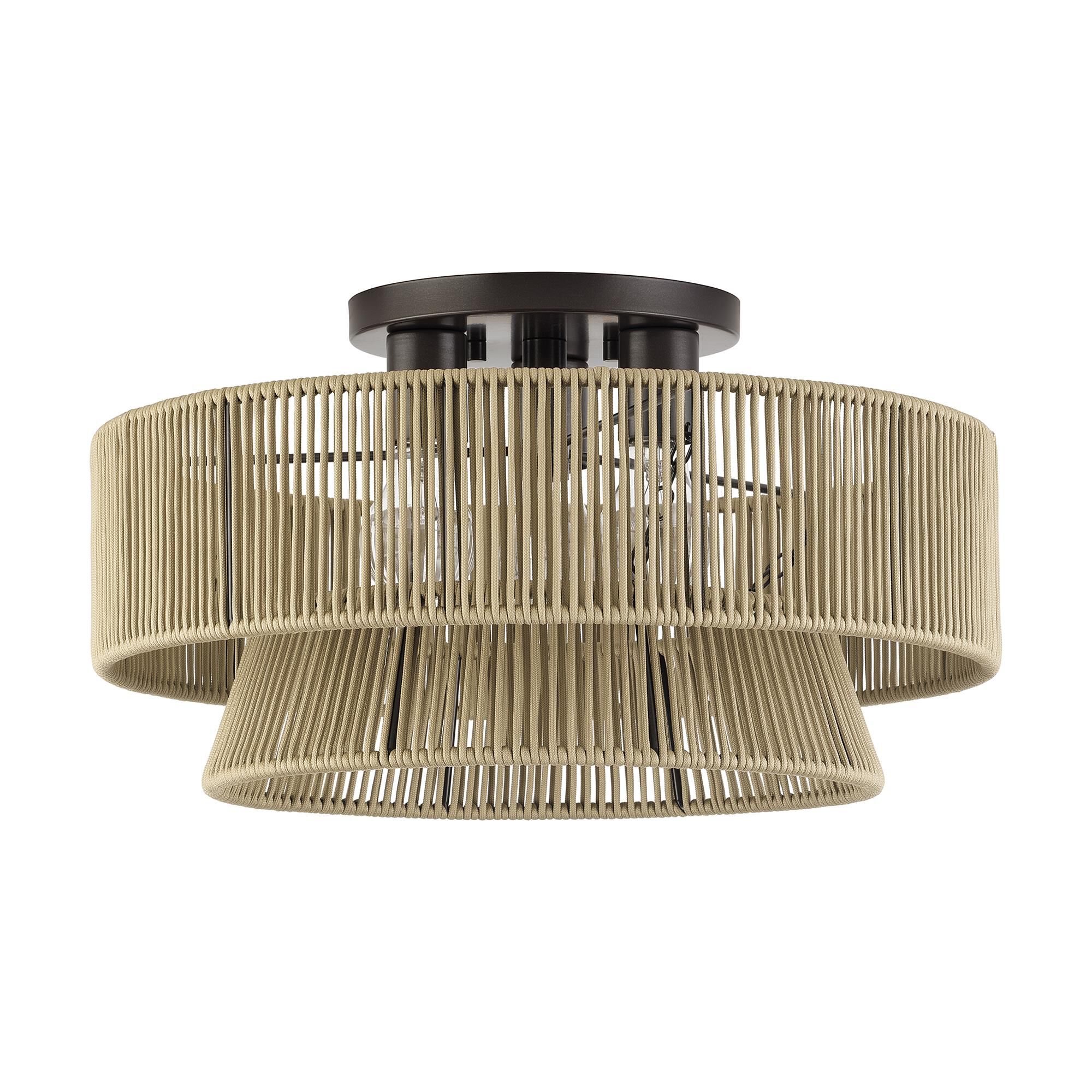 Florell 18 Inch Semi Flush Mount by Livex Lighting