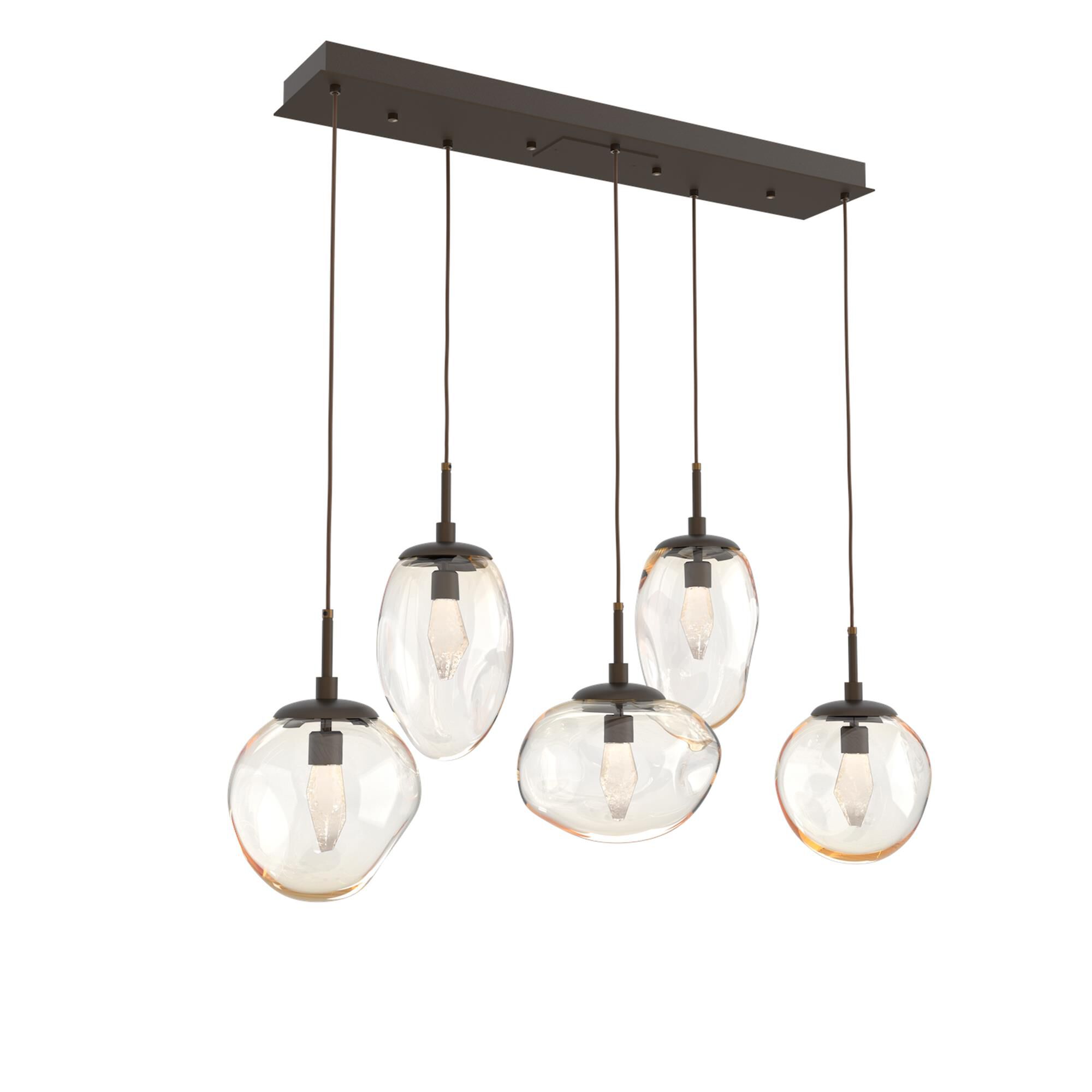 Shown in Flat Bronze finish and Geo Inner Amber Outer glass