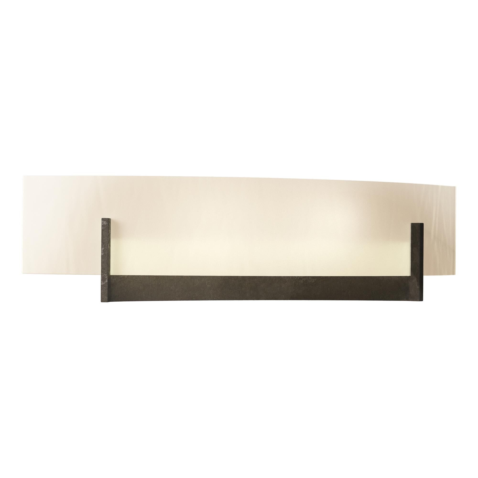 Shown in Dark Smoke finish and White Art glass
