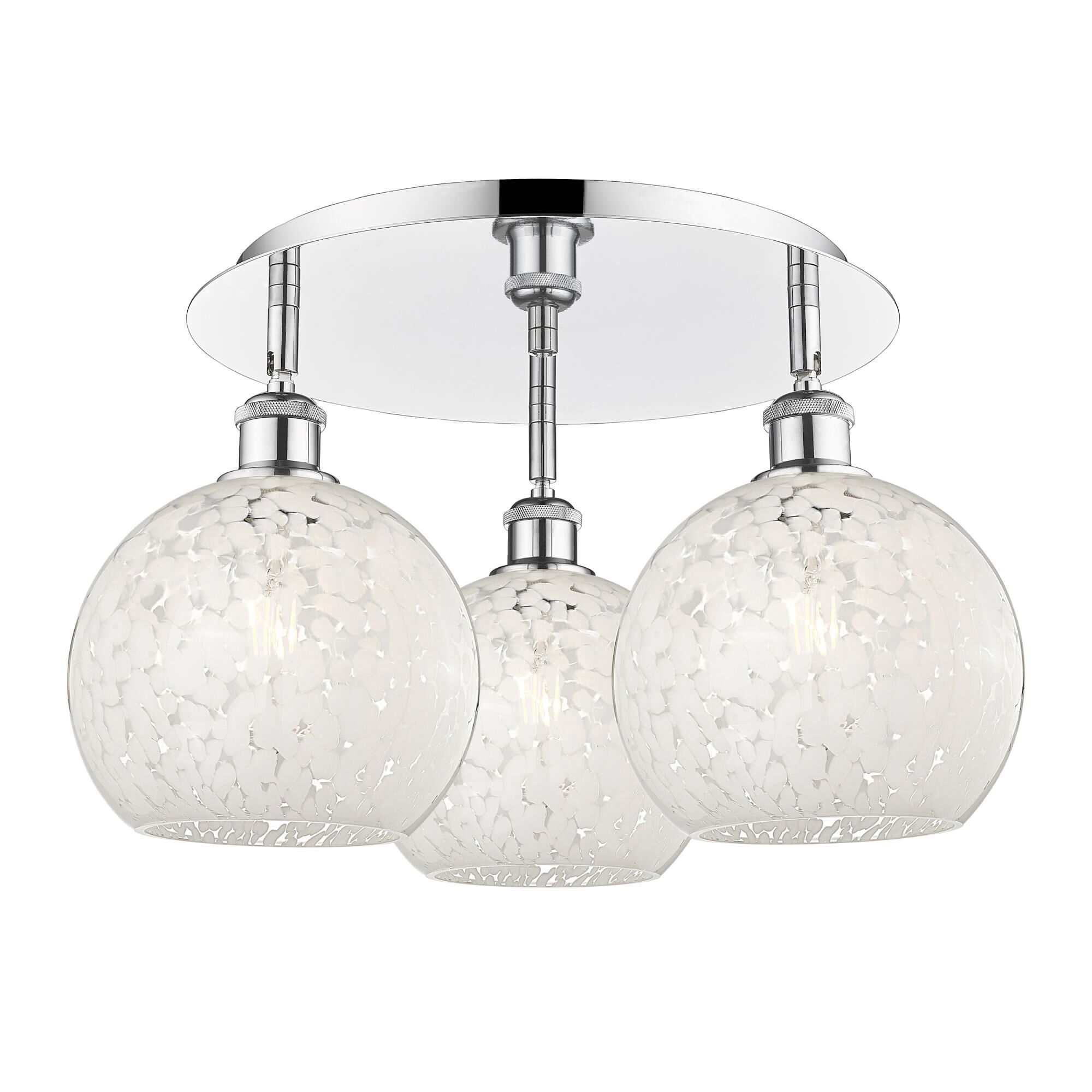 Bruno Marashlian White Mouchette 20 Inch Flush Mount by Innovations Lighting