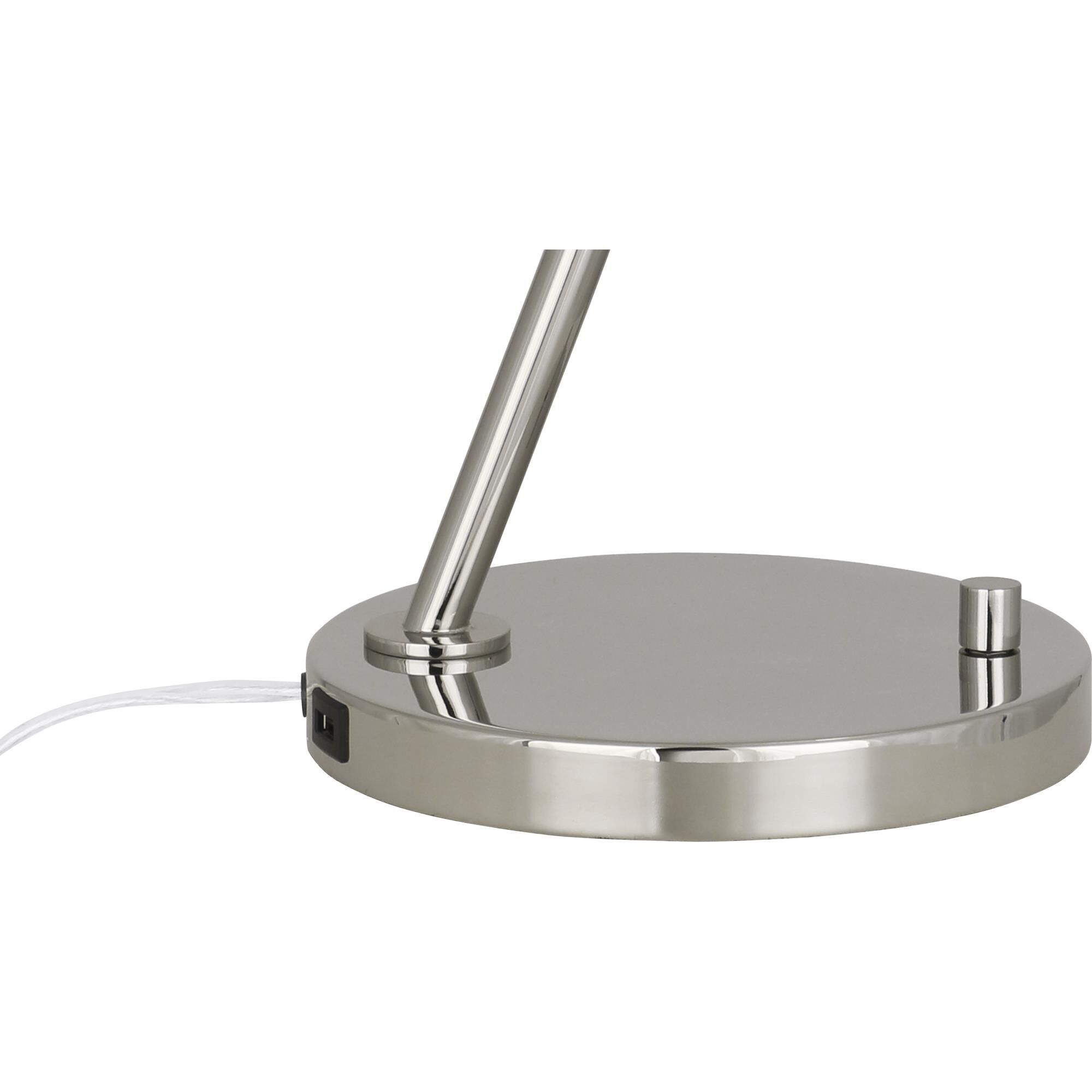 Shown in Polished Nickel finish and White Cased glass