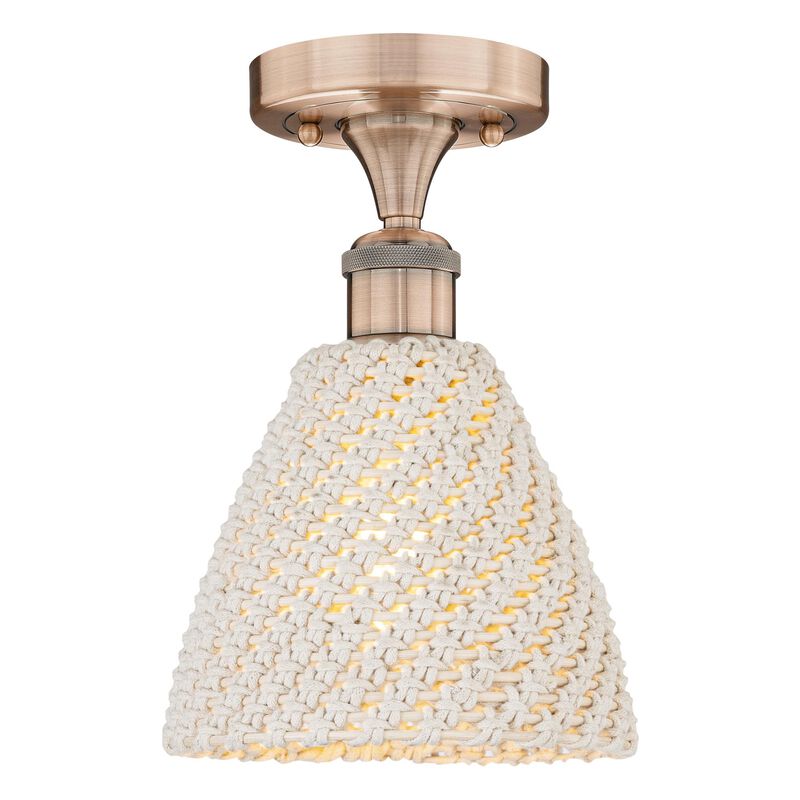 Bruno Marashlian Bristol Natural 8 Inch Semi Flush Mount by Innovations Lighting