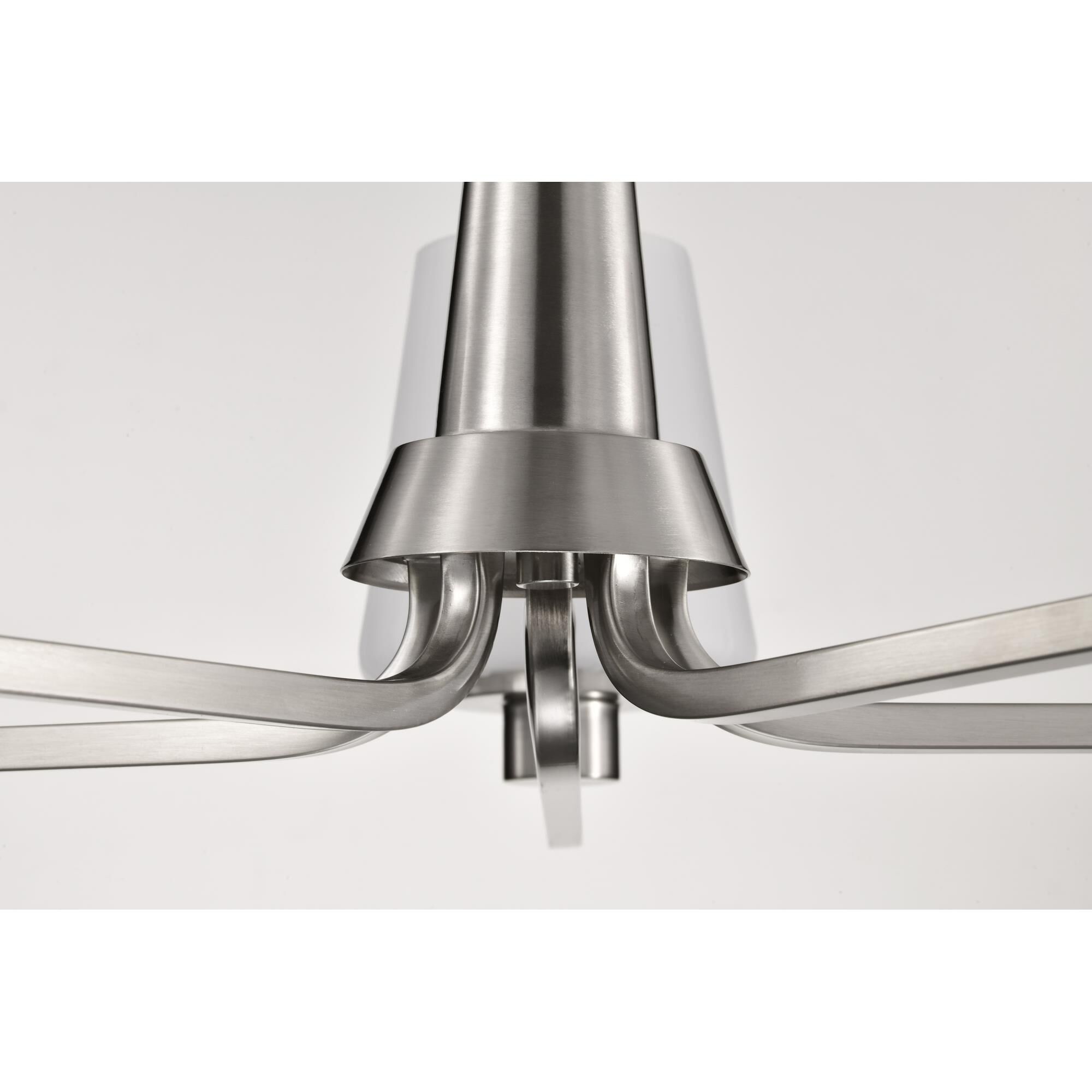 Shown in Brushed Nickel finish and Etched White glass