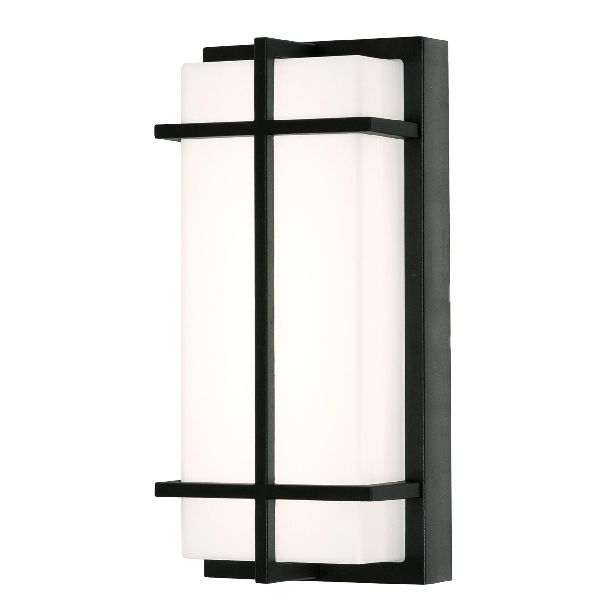 Shown in Black finish and White Acrylic shade