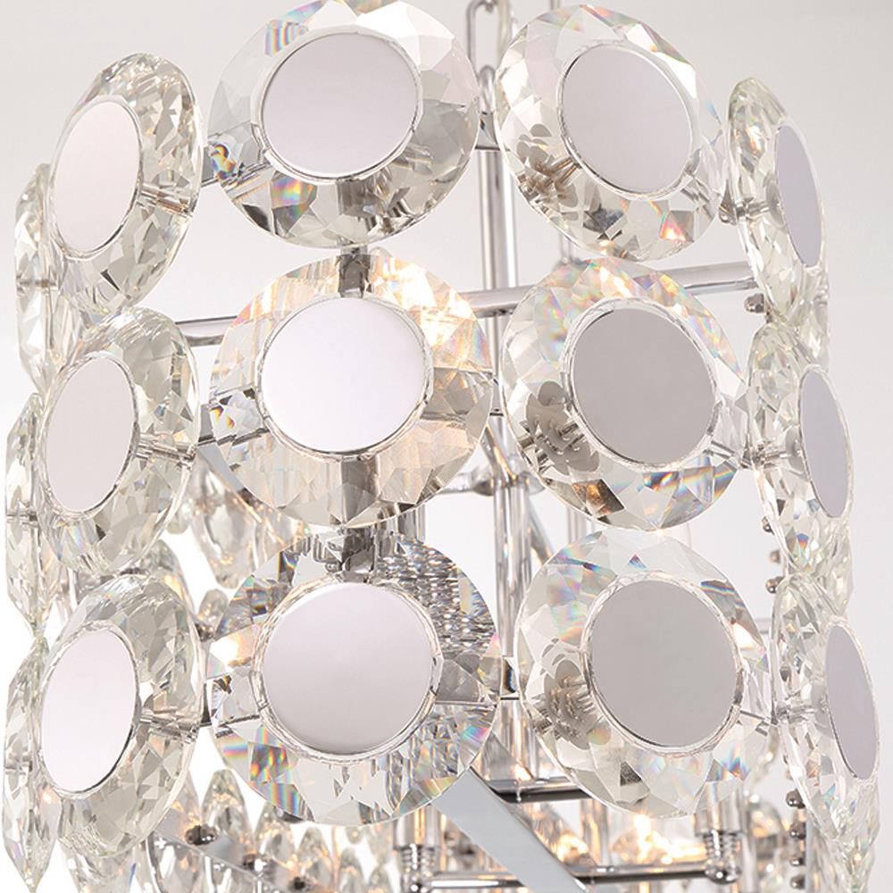 Shown in Chrome finish and K9 Crystal glass