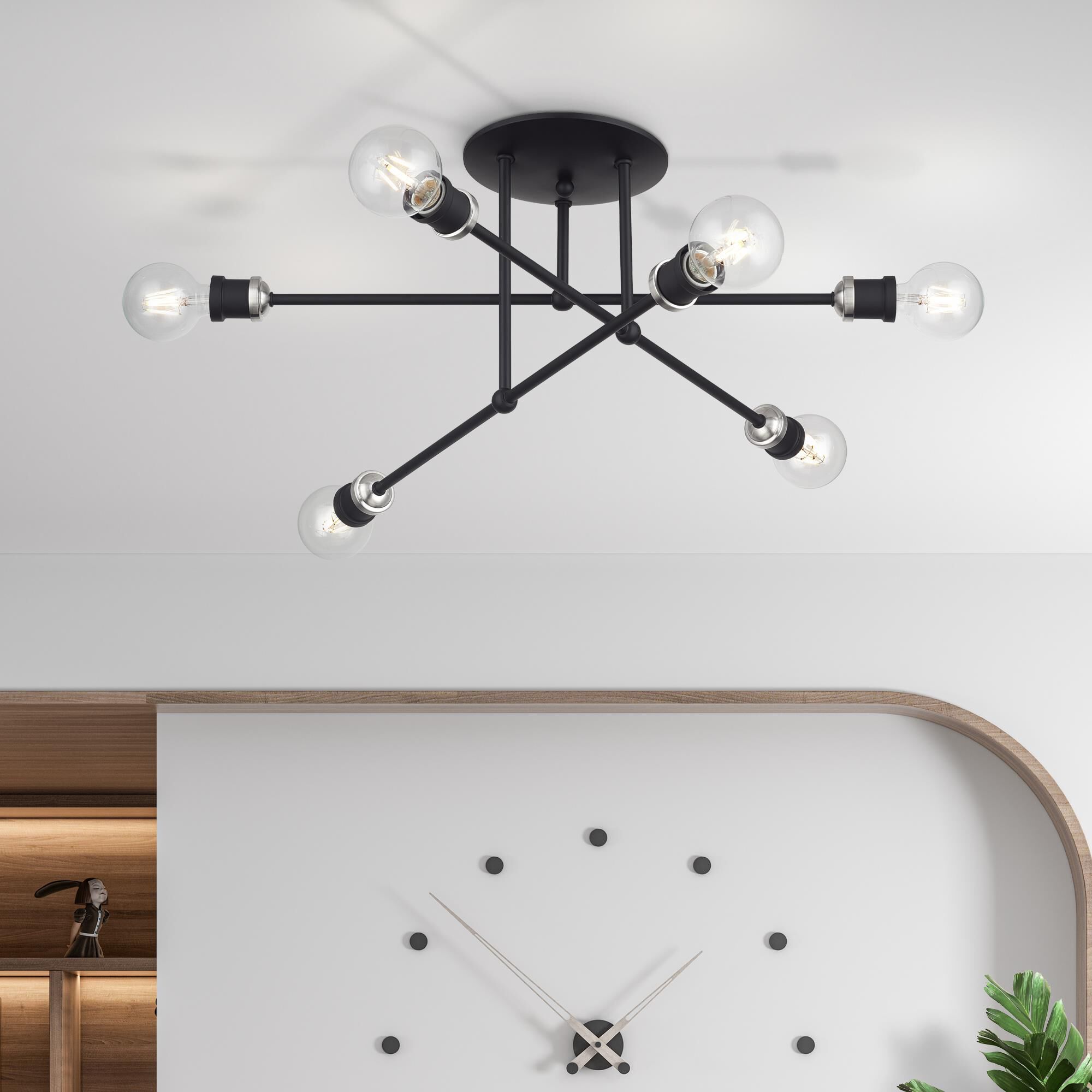 Shown in Black with Brushed Nickel Accents finish