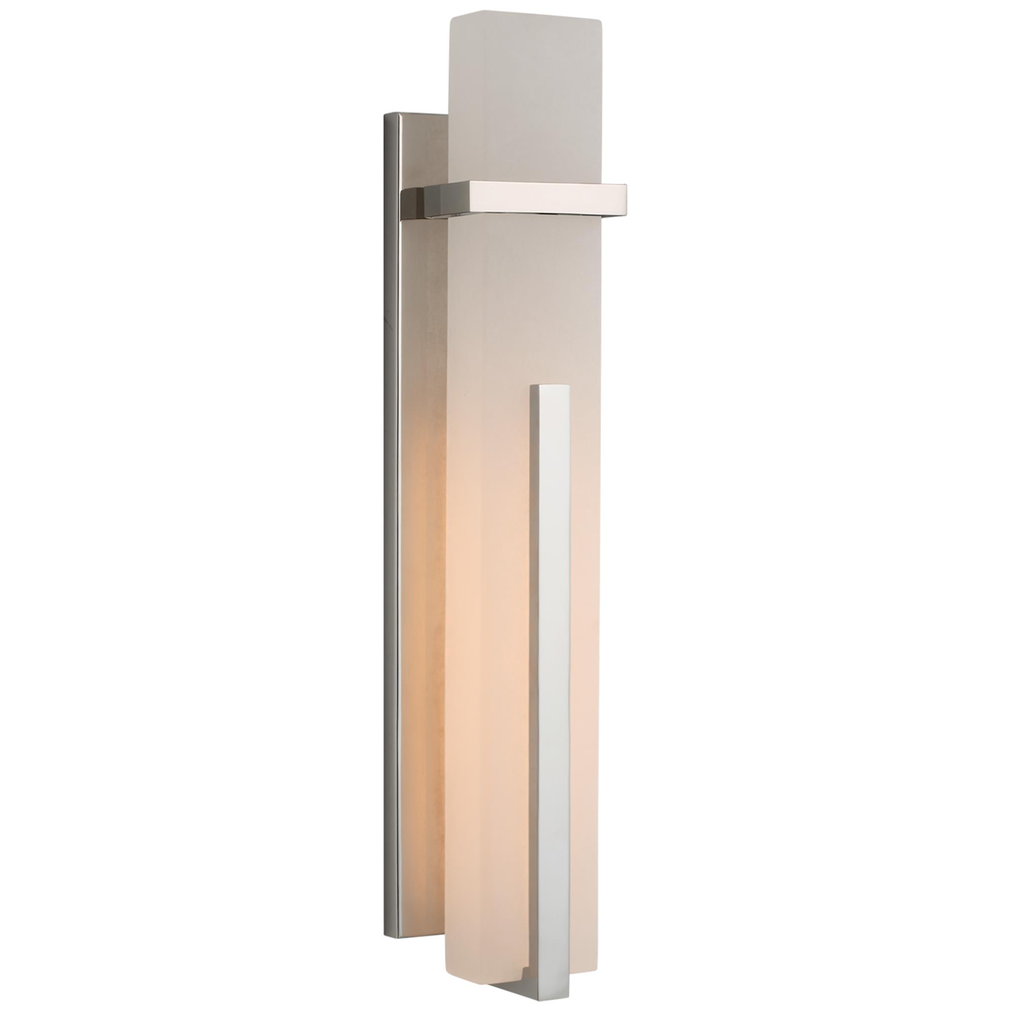 Shown in Polished Nickel finish and Alabaster shade